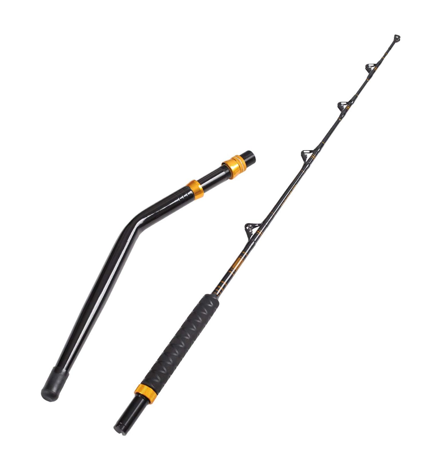 Fiblink 6' Bent Butt Offshore Trolling Fishing Rod - Big Game Roller Pole for Saltwater Conventional Boat Fishing - Buy Online on GoSupps.com