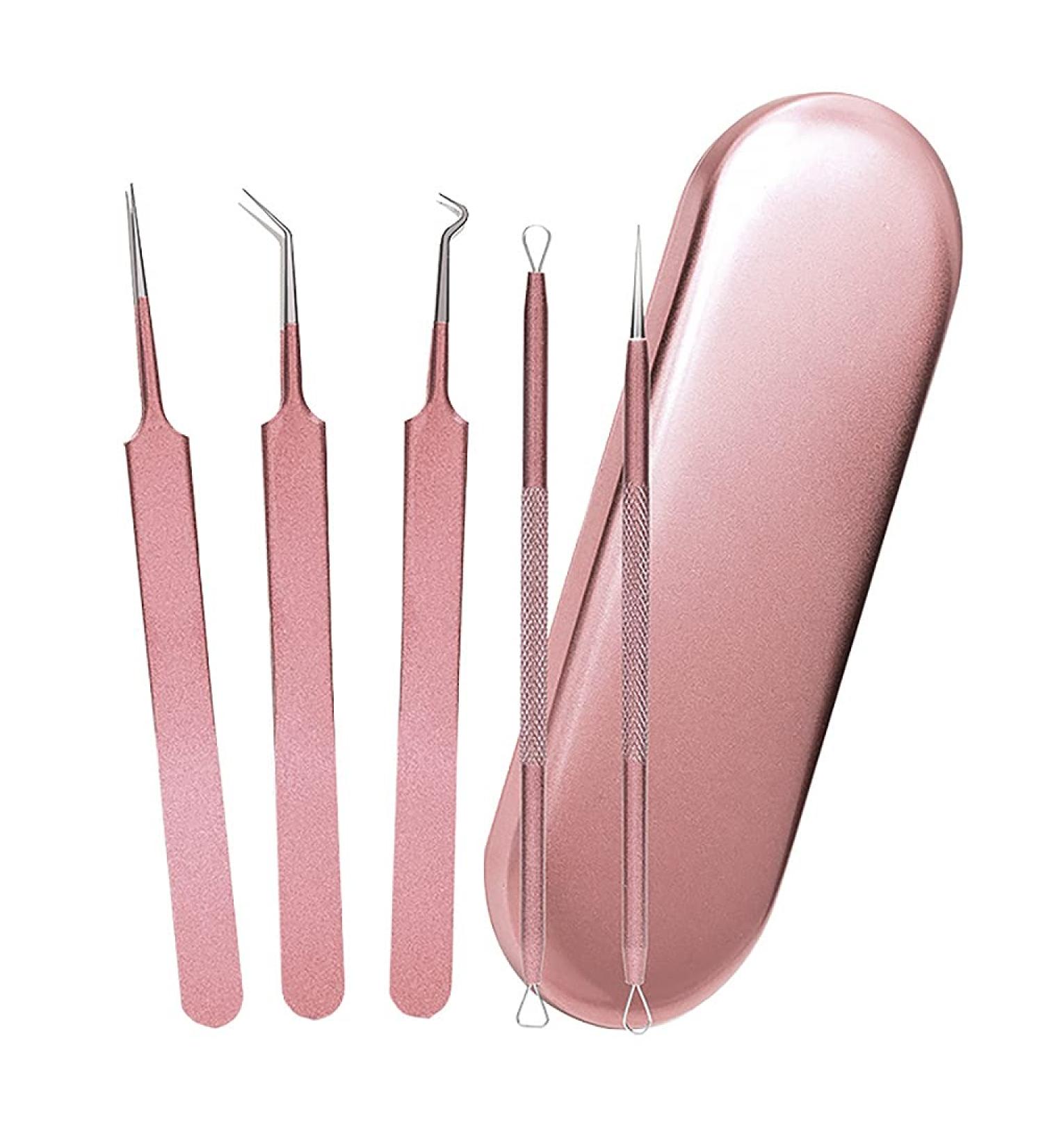 Jalzdieod Blackhead Remover Pimple Tool Kit Blackhead Extractor Tool Blemish Whitehead Popping Tool with Portable Metal Case - Buy Online on GoSupps.com
