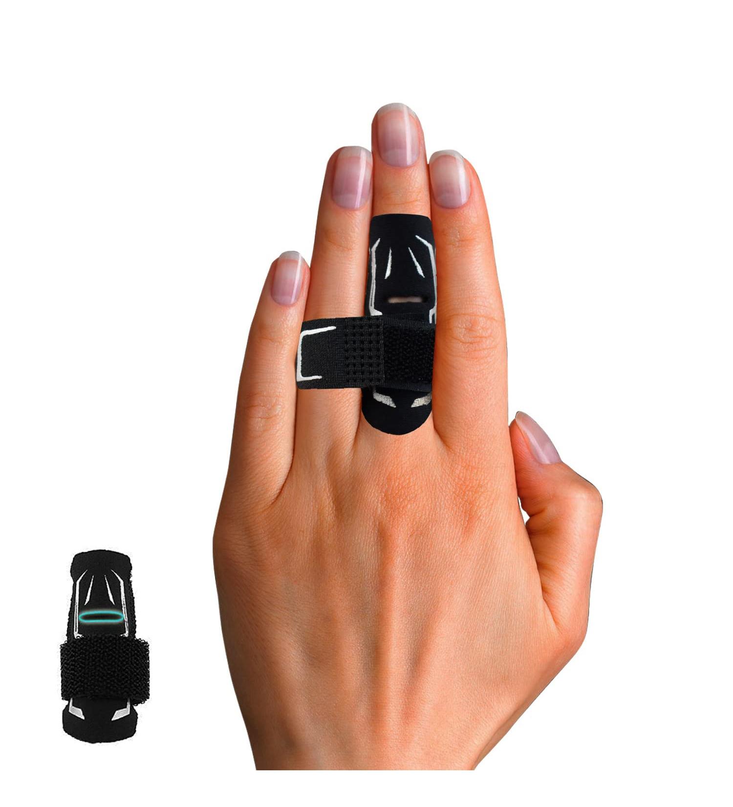 Adjustable Finger Splint & Support - Elastic Compression Sleeves for Joint Pain Relief - Sport Finger Brace for Basketball Volleyball Tennis & Baseball - Size L - Buy Online on GoSupps.com
