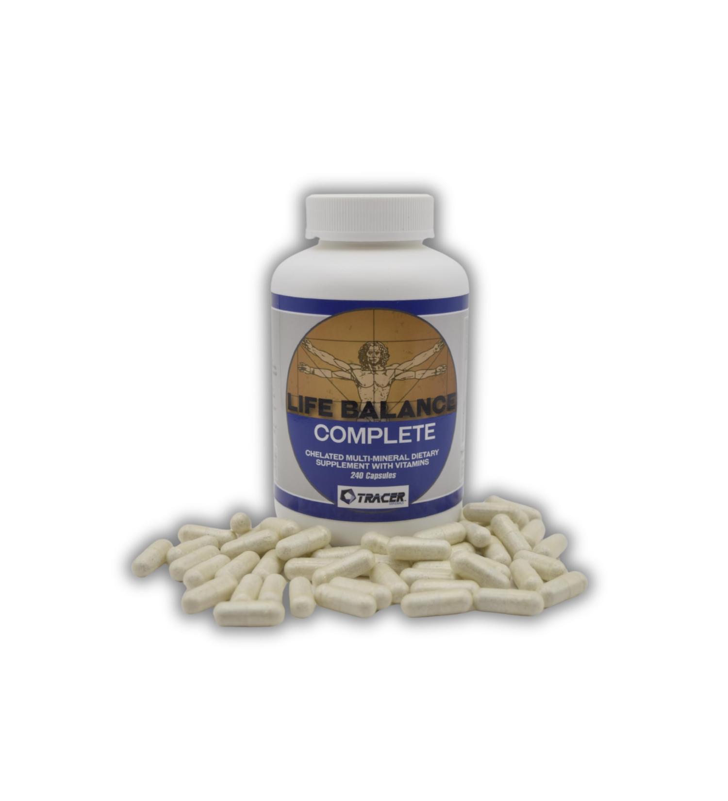 Life Balance Complete - Chelated Multi-Mineral Dietary Supplement with Vitamins - with Real Amino Acid Chelated Trace Minerals - Fill The Gaps in Your Nutrition - Made in The USA - 240 Capsules - Buy Online on GoSupps.com
