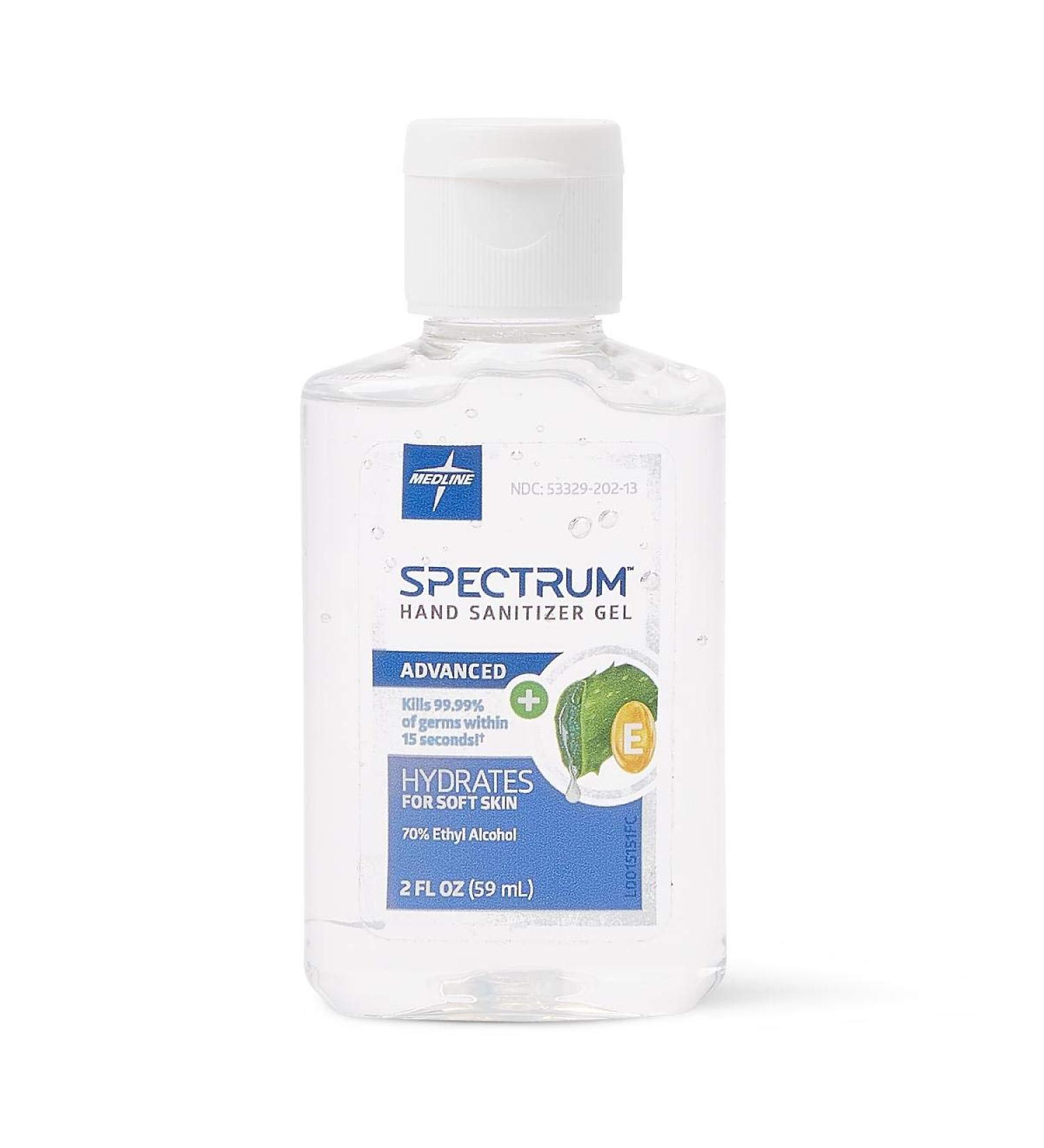 Medline Spectrum Advanced Gel Hand Sanitizer With Aloe & Vitamin E 2 oz (1 count) 2oz 1 Count