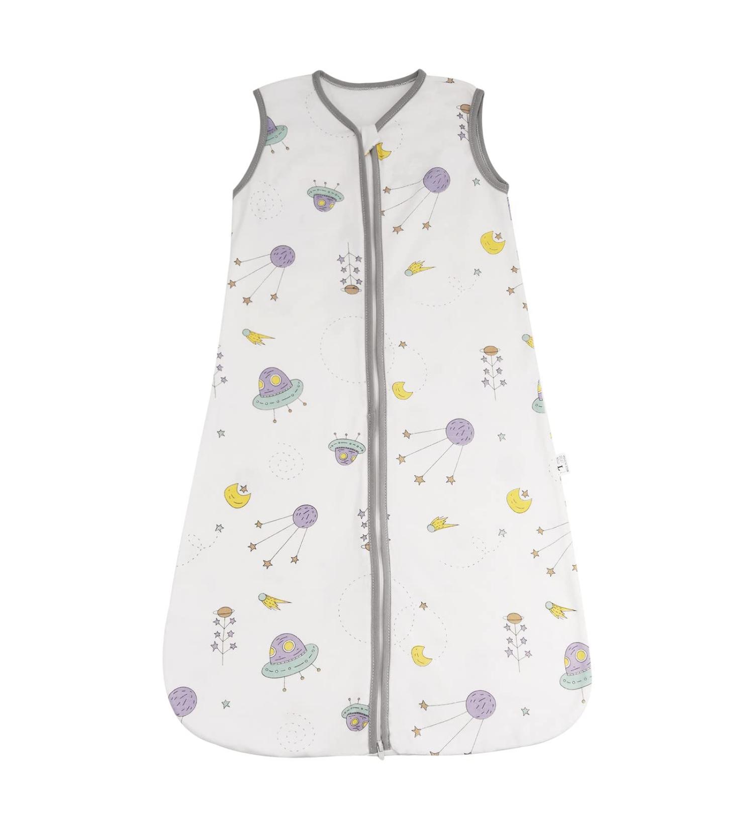 ZIGJOY 100% Cotton Sleeveless Baby Sleep Bag 1.0 Tog | Space Alien Design | 2-Way Zipper | Newborn 8-12 Mon | 9-12 Months - Buy Online on GoSupps.com