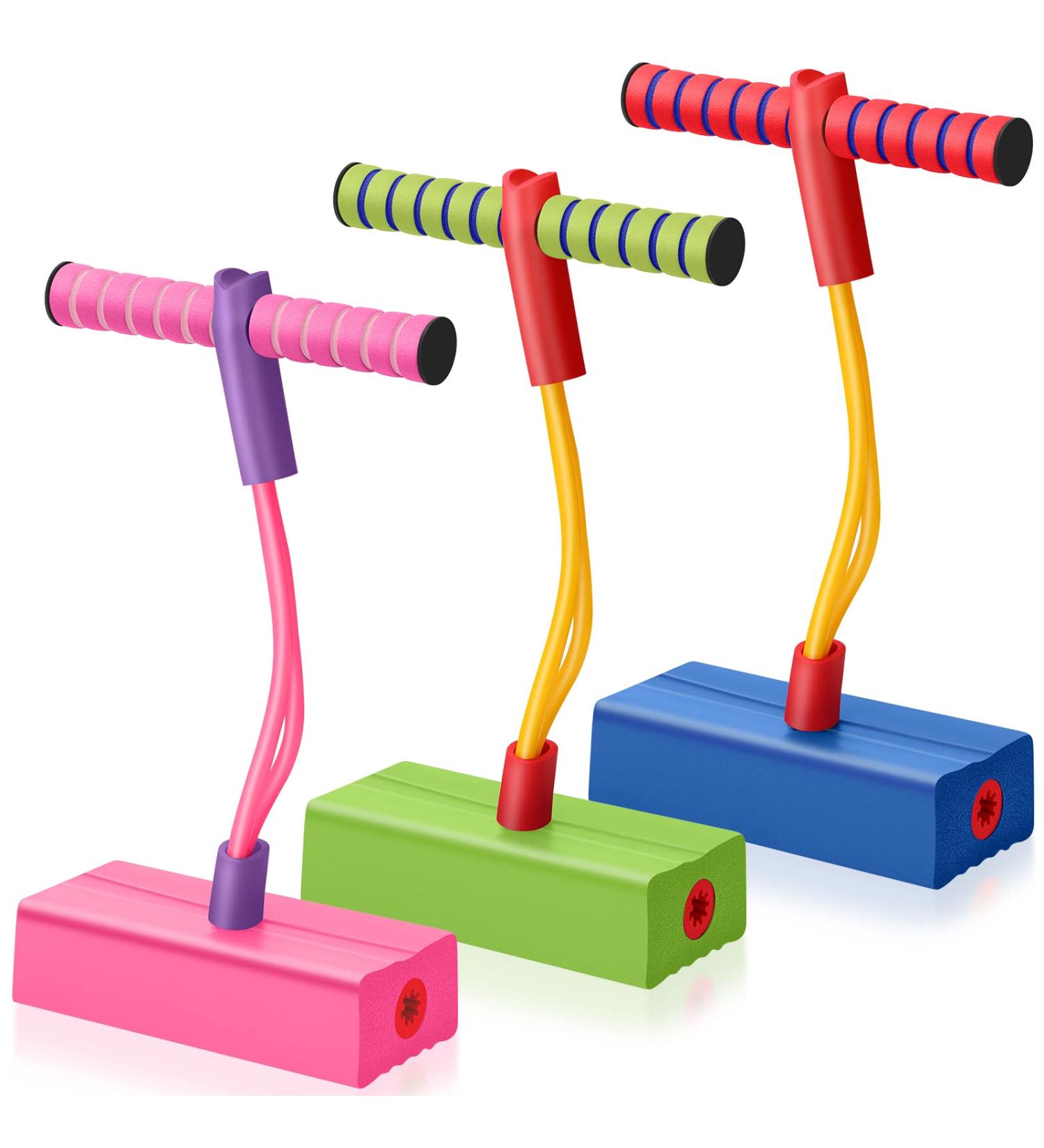 3 Pcs Foam Pogo Jumper Set - Fun & Safe Jumping Stick for Teens & Adults | Indoor & Outdoor Pogo Toy with Squeaky Sounds - Great Gift Idea! - Buy Online on GoSupps.com