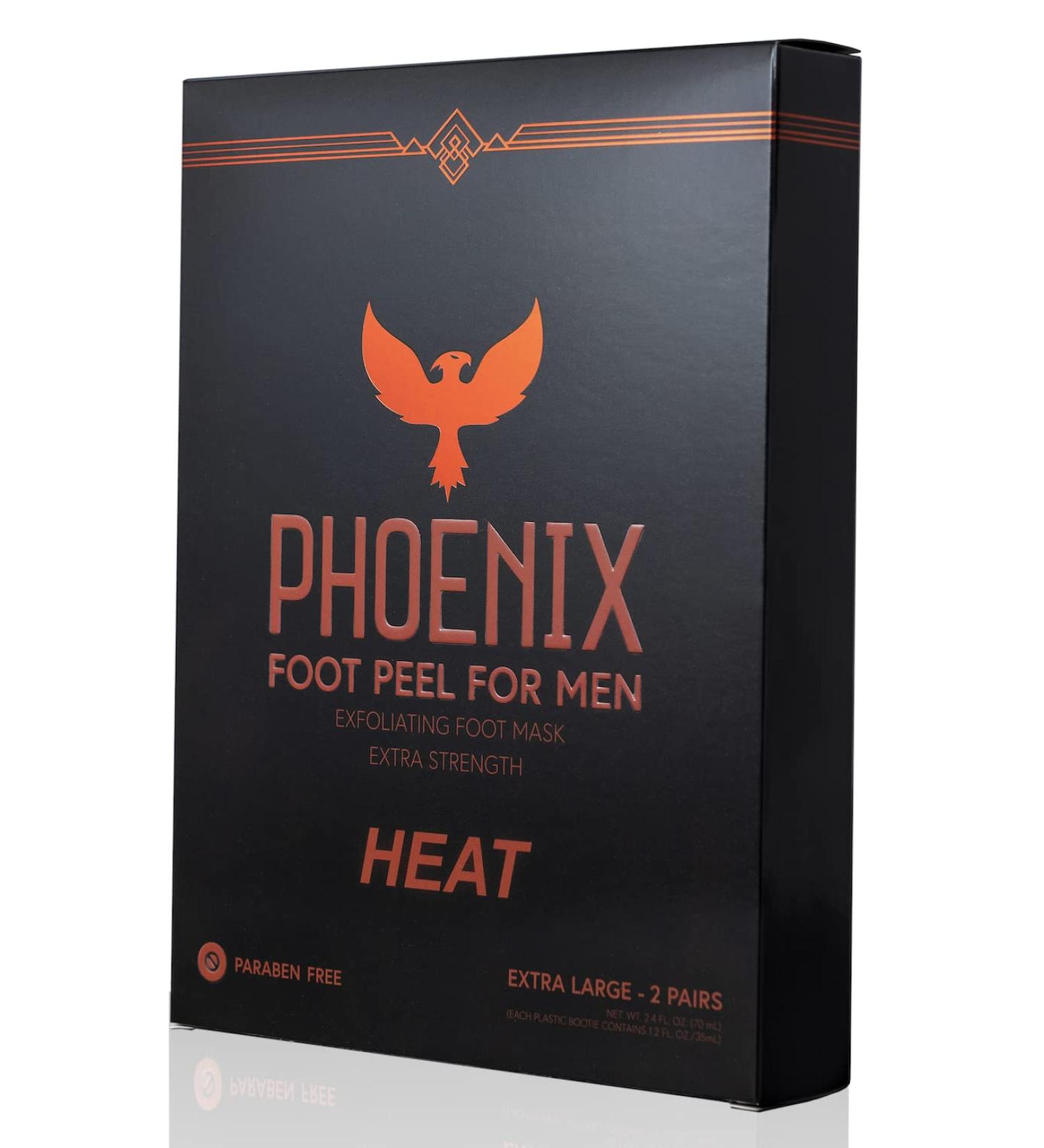 (Pack of 2) Phoenix Foot Peel for Men - Extra Large - Exfoliating Dry Feet Treatment - Buy Online on GoSupps.com