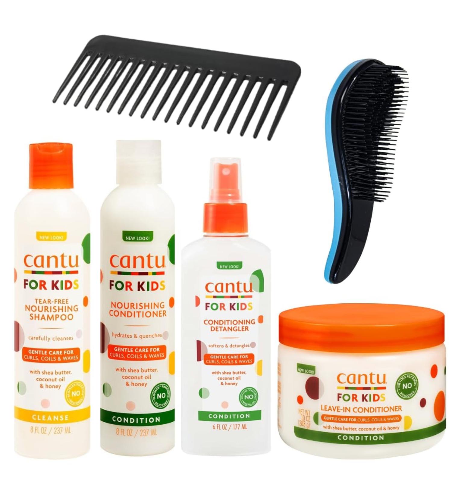 Kids Shampoo and Conditioner Bundle with Travel Size Dentagling Hair Brush - Wide Tooth Comb for Wet and Dry Hair (6 items) - Buy Online on GoSupps.com
