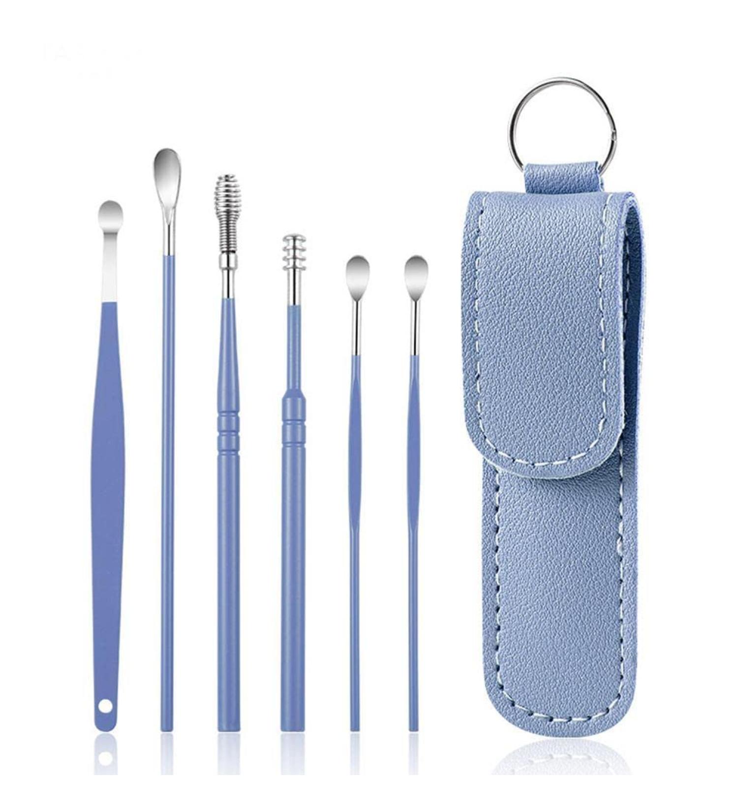 WWDZ 6pcs Ear Cleaning Kit - Portable Earpick Cleaner Set for Ear Wax Removal - Buy Online on GoSupps.com