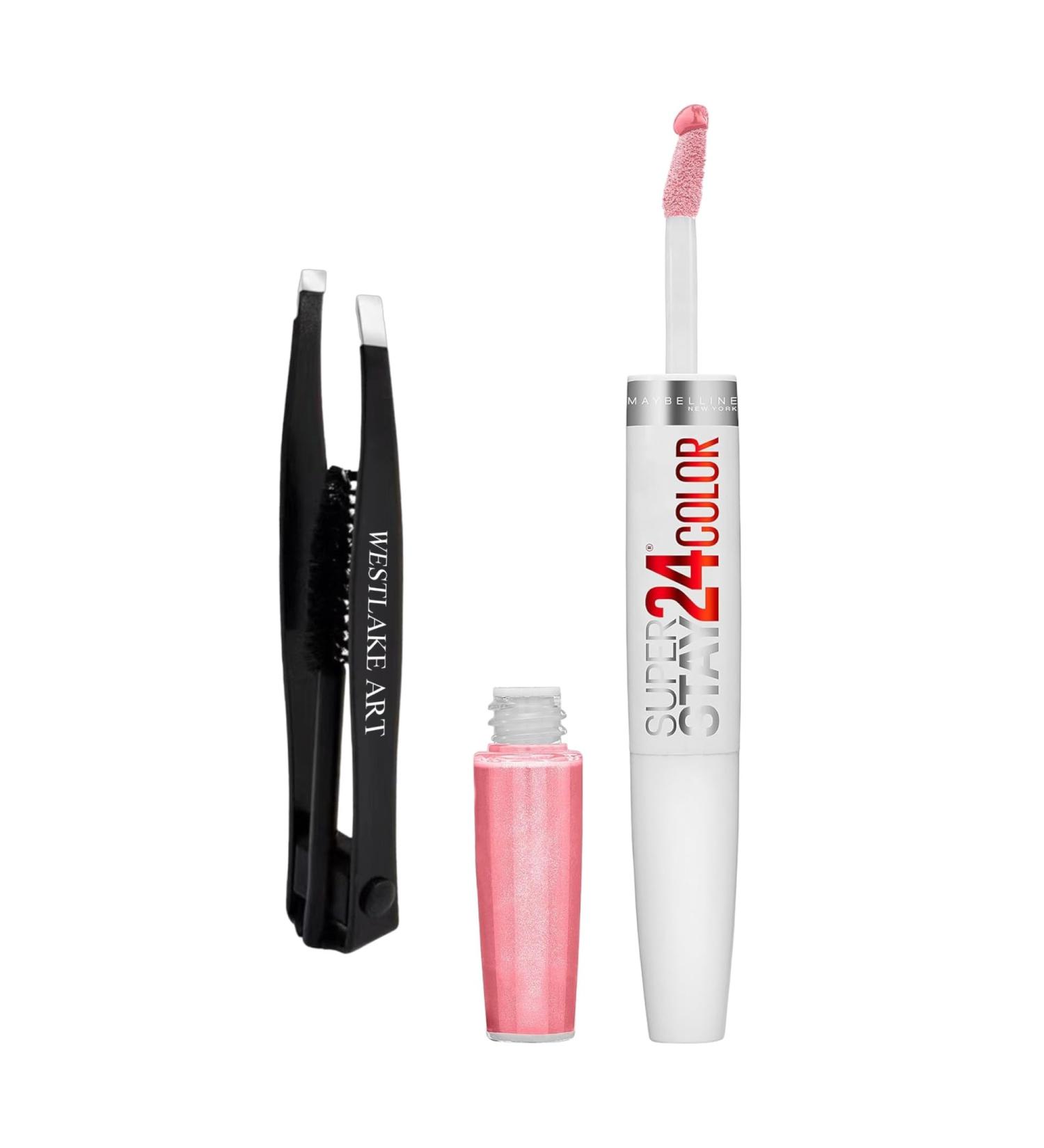 24 2-Step Liquid Lipstick & Eyebrow Tweezers - Long Lasting Vibrant Color Easy Application | International Shipping - Buy Online on GoSupps.com