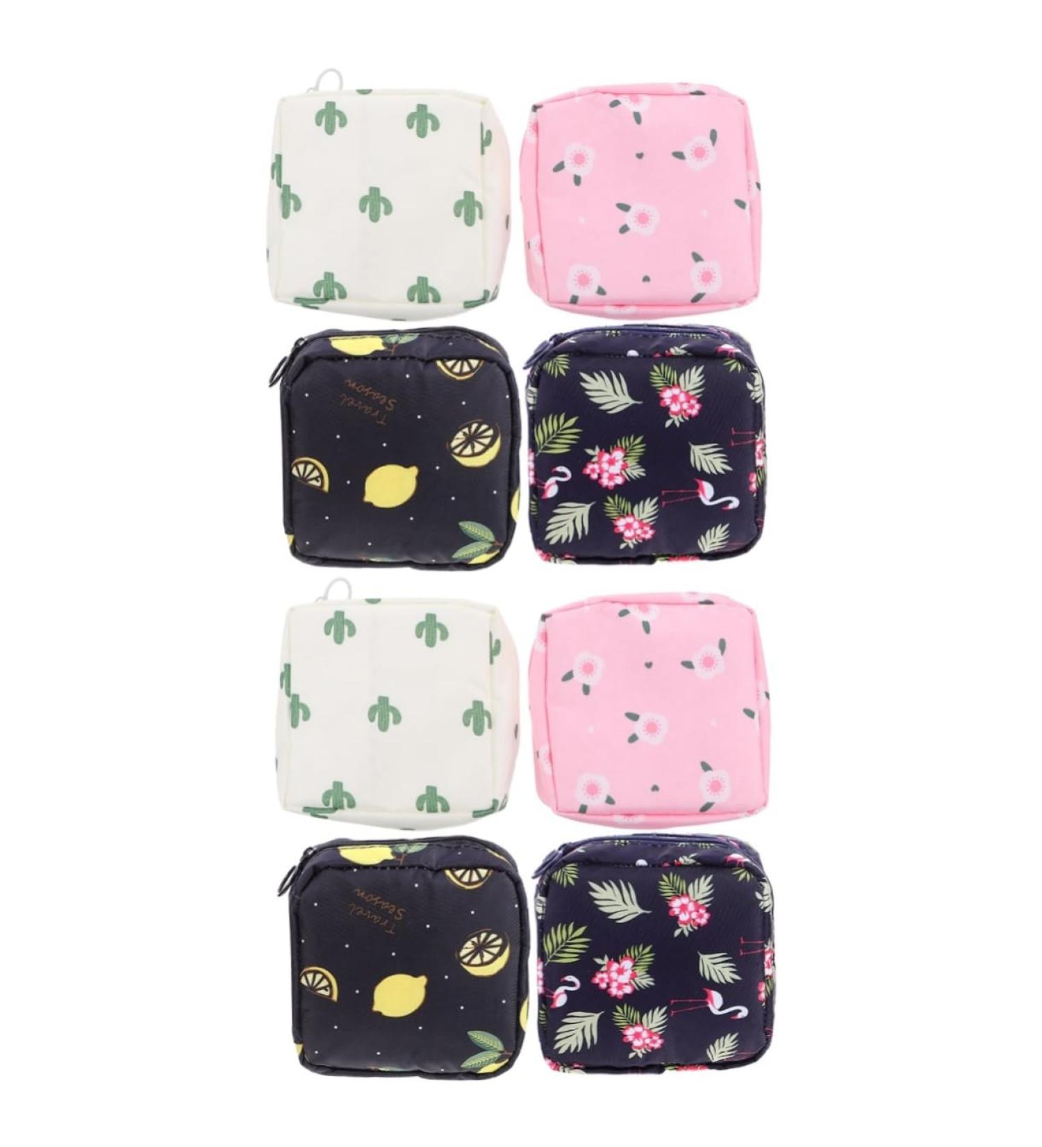 Buy Lurrose 8-Piece Storage Bags for Women's Bandages Napkins Lipstick & Travel Accessories - Durable Oxford Fabric Wallet for Girls - Buy Online on GoSupps.com