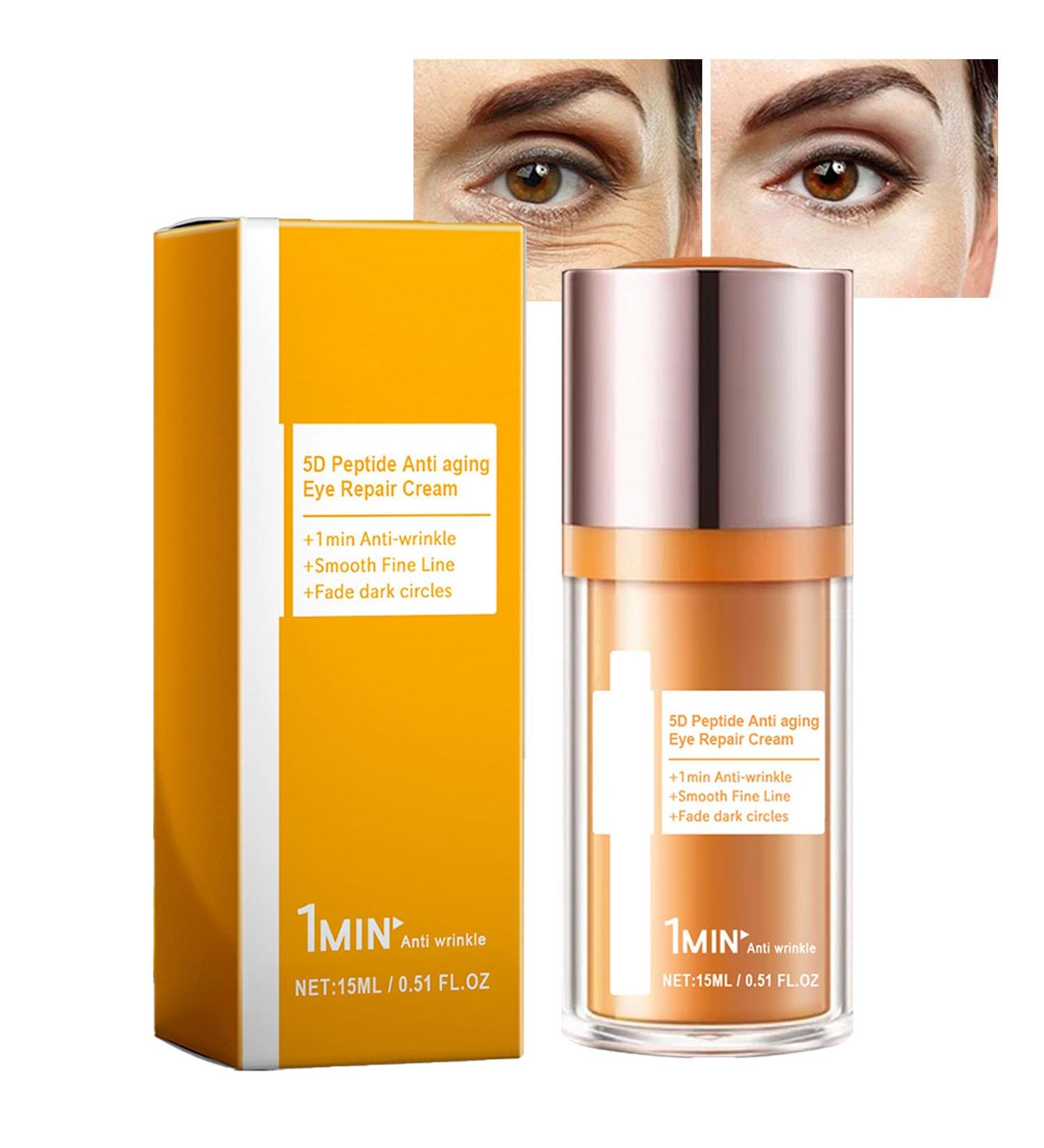 Beauty Crema De Ojos Con P ptidos 5d 15ml 5d Peptide Eye Cream Serum Peptides Anti-Aging Eye Repair Cream Firming Eyecream for Reduce Fine Lines Dark Circles Puffiness (1pc) - Buy Online on GoSupps.com
