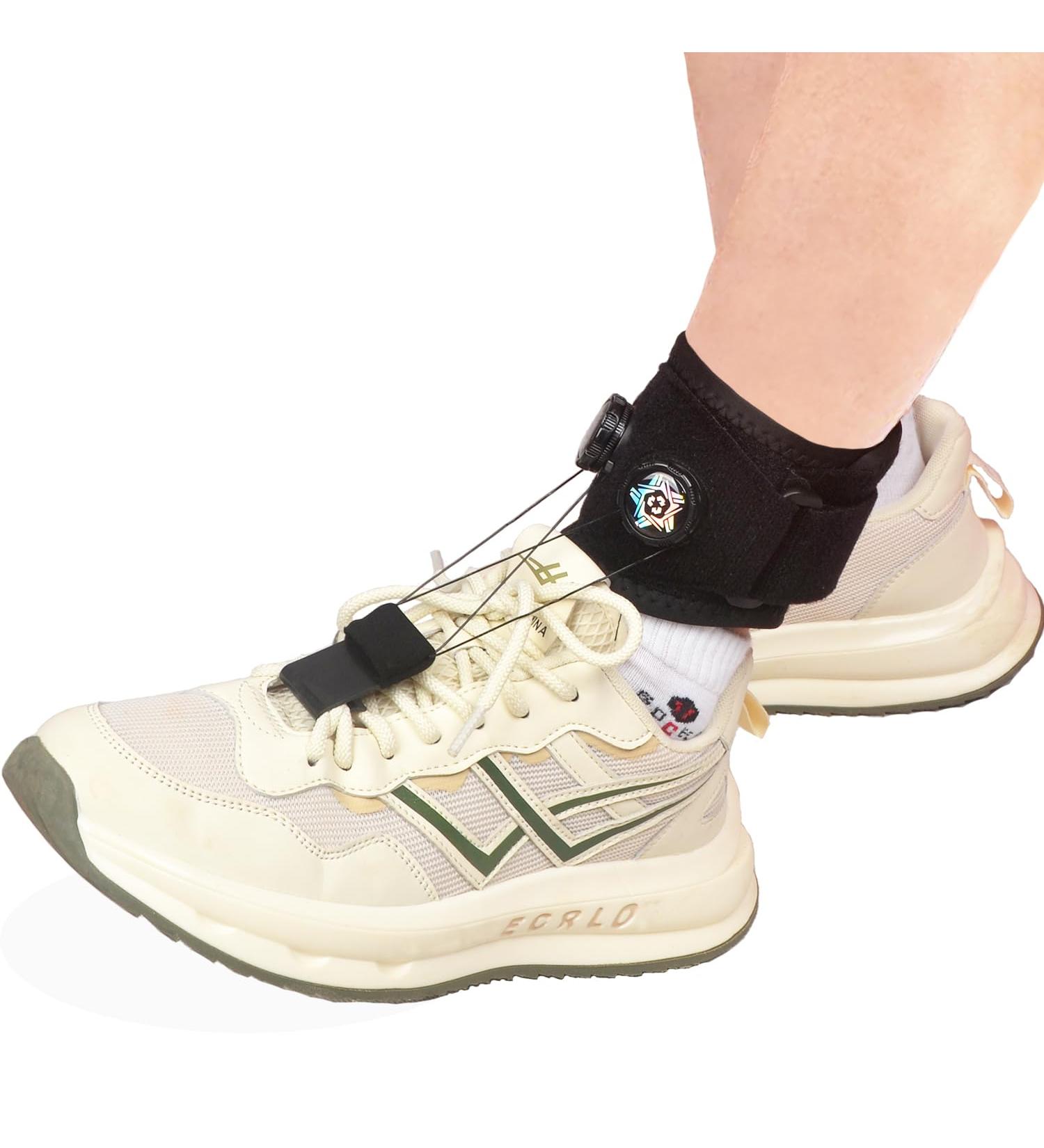 AFO Drop Foot Brace for Walking | Double Reel-Adjust Splint for Plantar Fasciitis | Dorsiflexion Ankle Support for Men & Women - Peroneal Achilles Tendonitis & Stroke Recovery - Buy Online on GoSupps.com