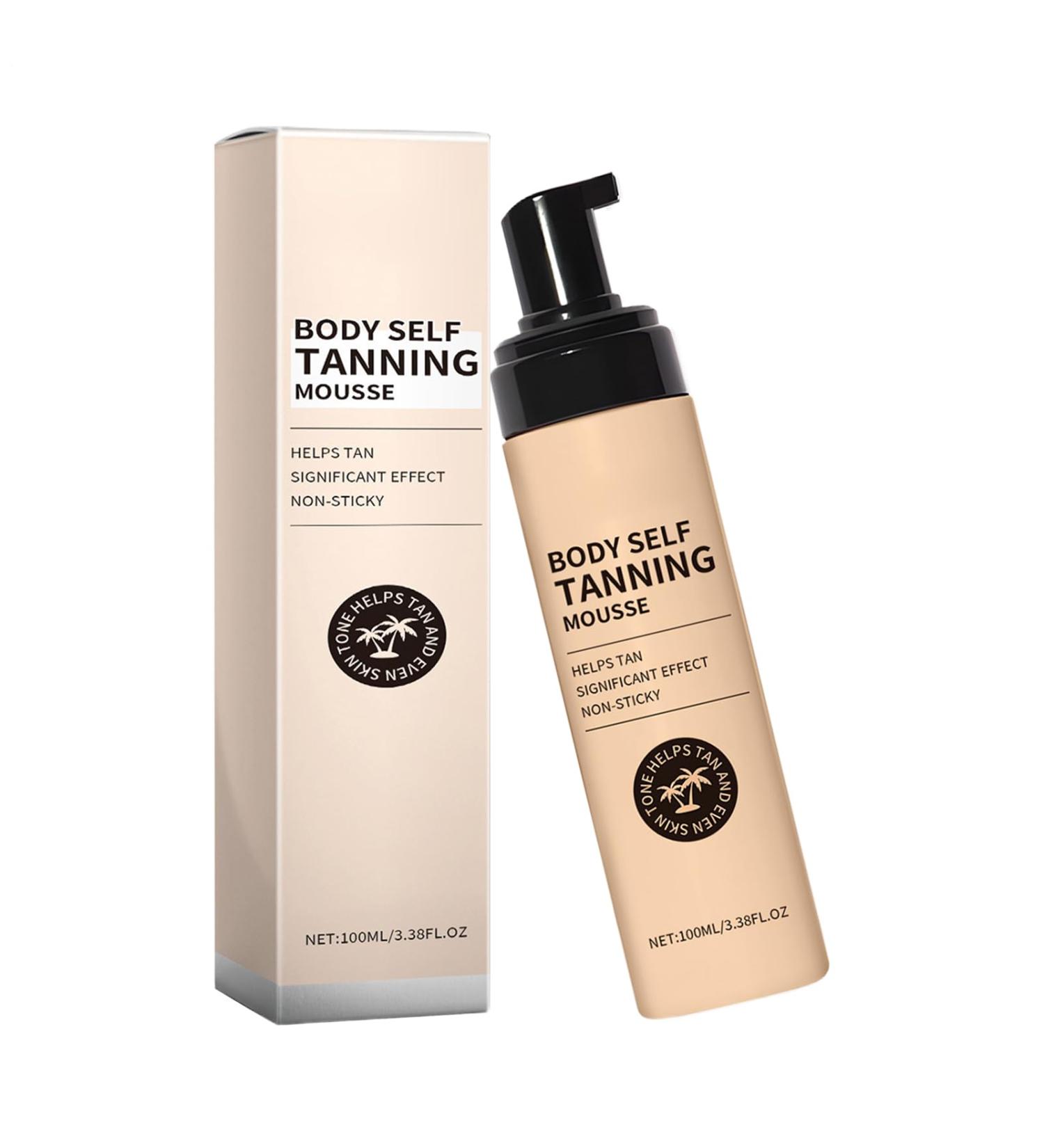  Jingmiger Self-Tanning Mousse - 100ml Moisturizing Tanning Mousse for Skin | For Women and Men Outdoors Holidays Beach Wedding Evening Date - Buy Online on GoSupps.com