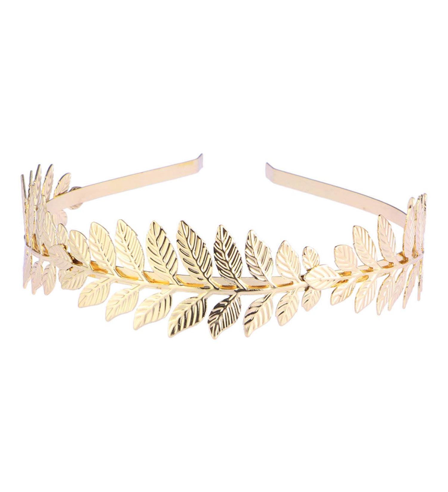 Luoem Tiara for Bride Crown Hair Band Headband Goddess (Gold) - Buy Online on GoSupps.com