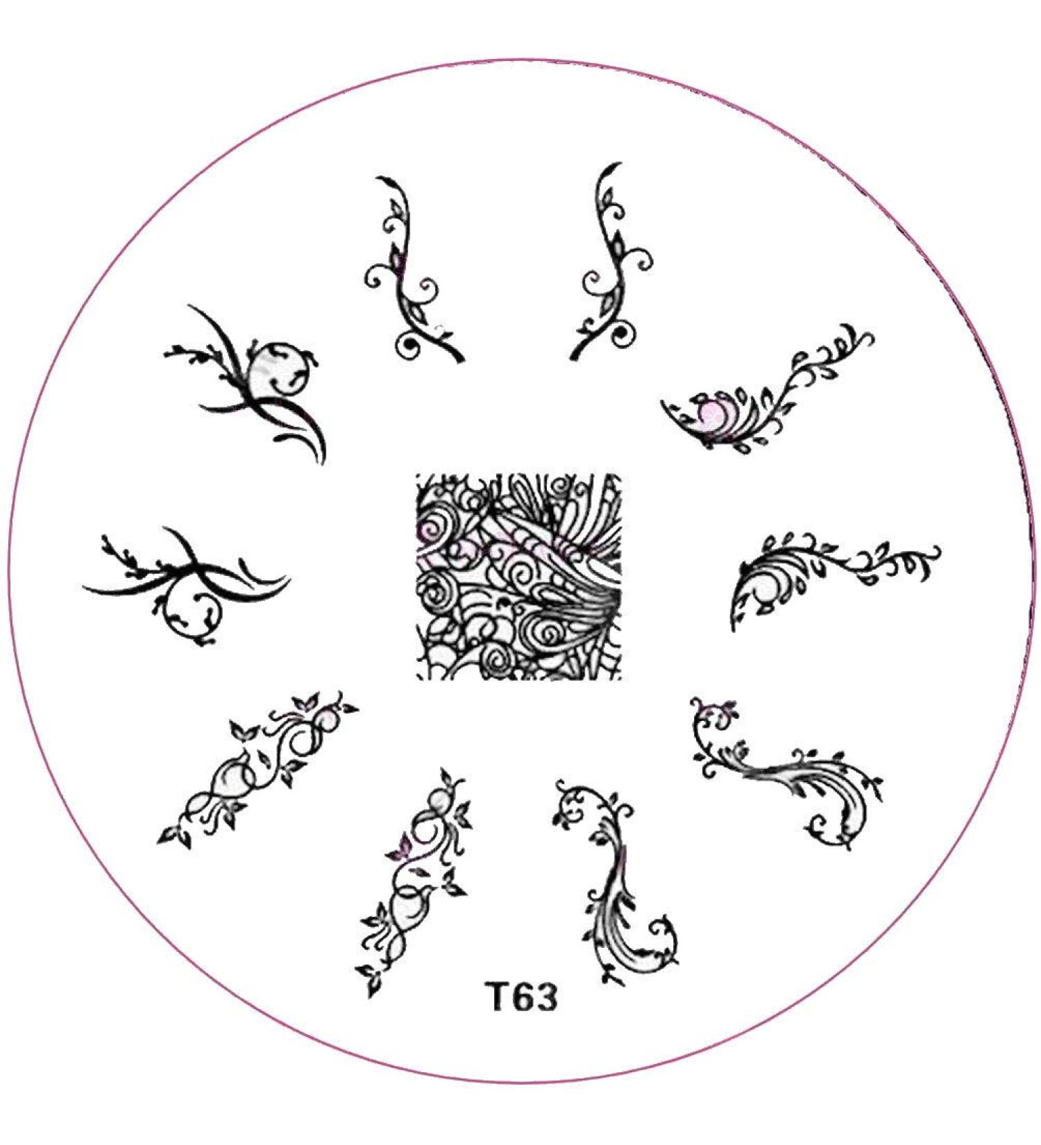 ++SPECIAL ITEM++ Stamping stencil T-Series: T63 tendrils