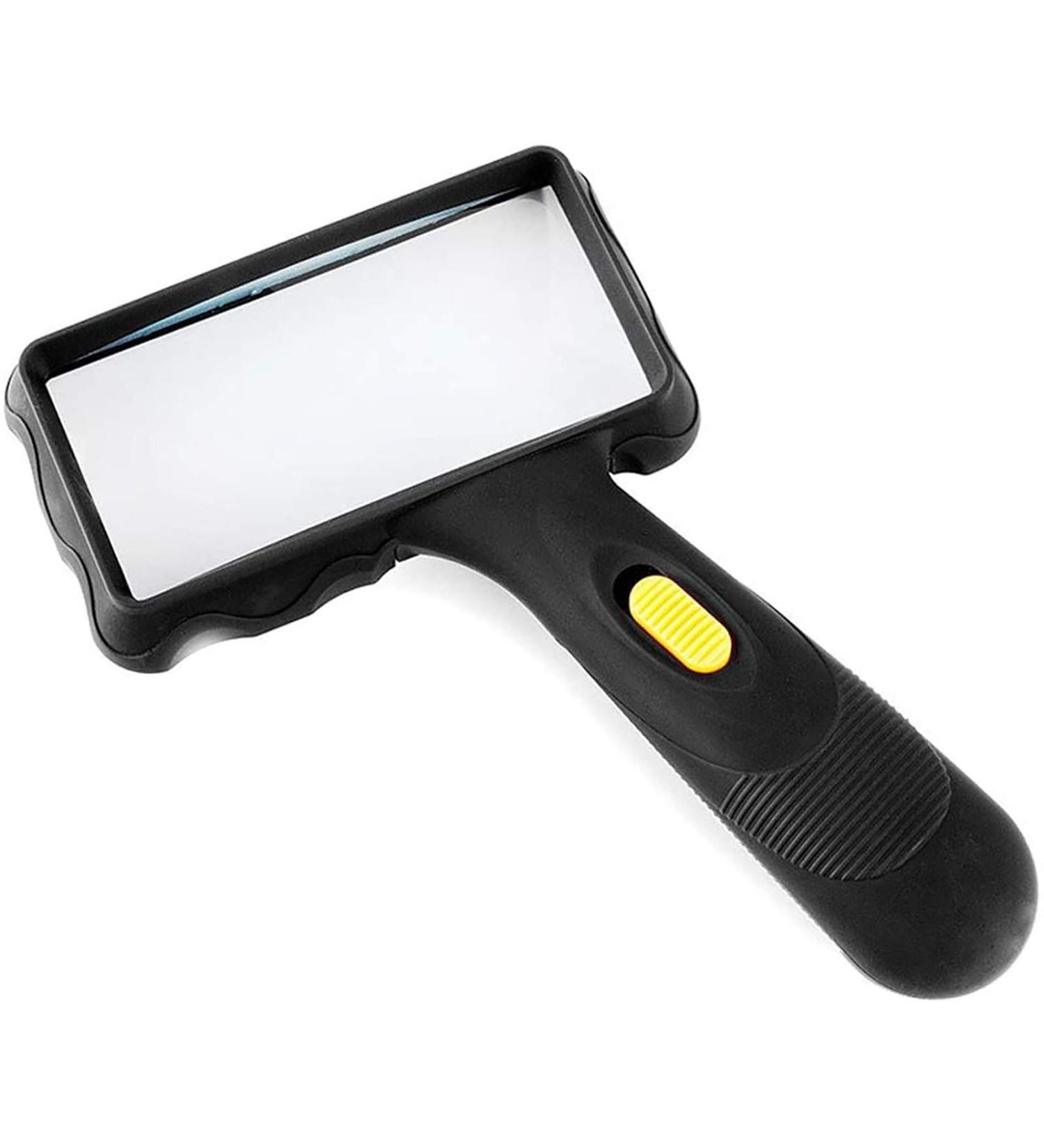 Hand-held Square Magnifying Glass 10X high-Definition Magnifying Glass with LED Light for Reading Inspection Hobby and handicrafts Commemoration Day - Buy Online on GoSupps.com