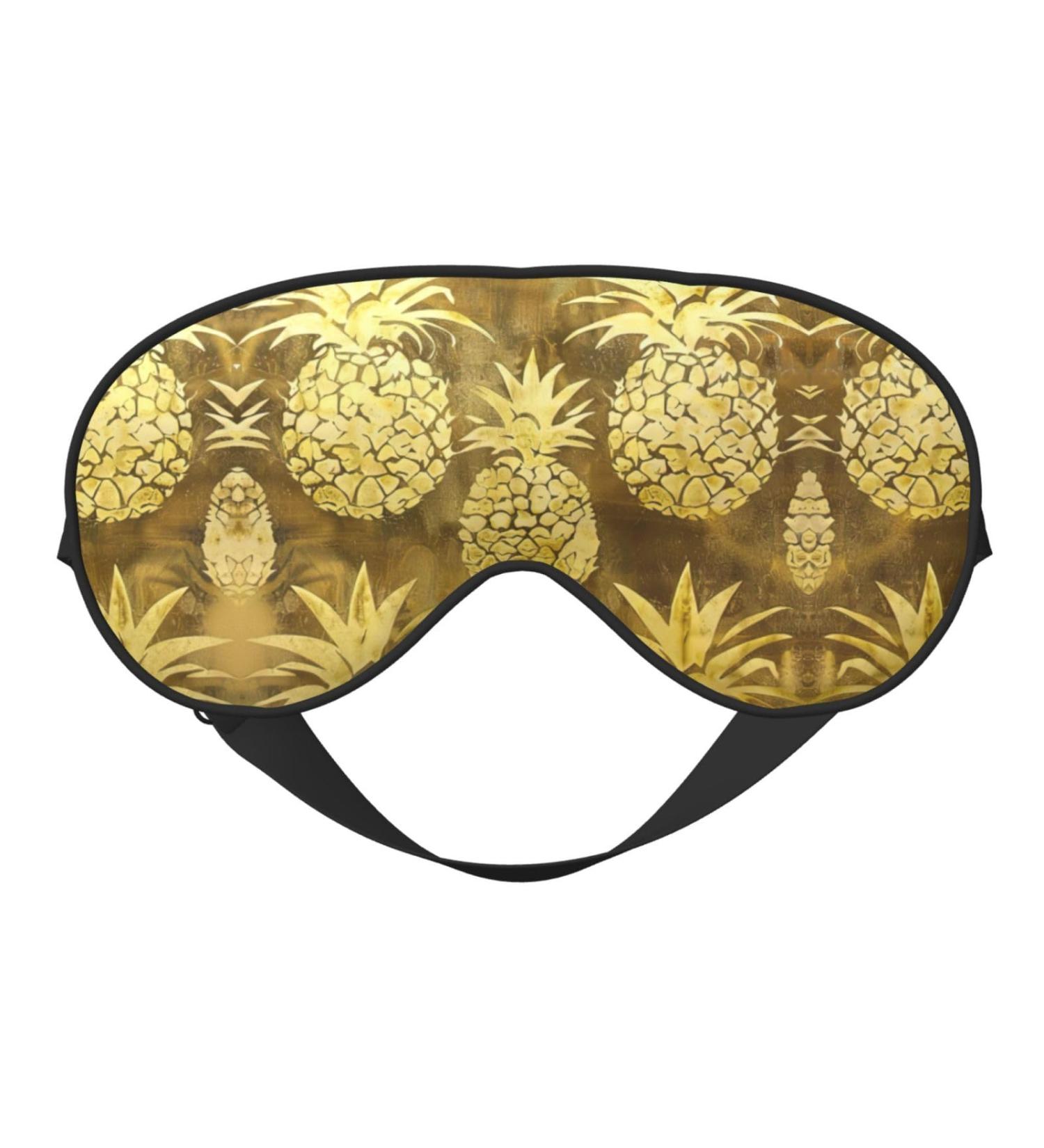 SSIMOO Gold Pineapple Eye Mask - Soft Breathable Sleep Patch for Women | Perfect for Travel & Relaxation - Buy Online on GoSupps.com