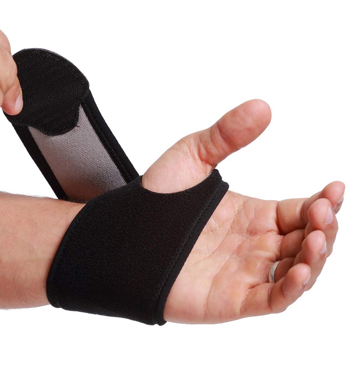 NeoTech Care Adjustable Compression Wrist Band, Elastic & Breathable Fabric, Support Wrap for Men and Women, Black, Size Medium - 1 Unit - Buy Online on GoSupps.com