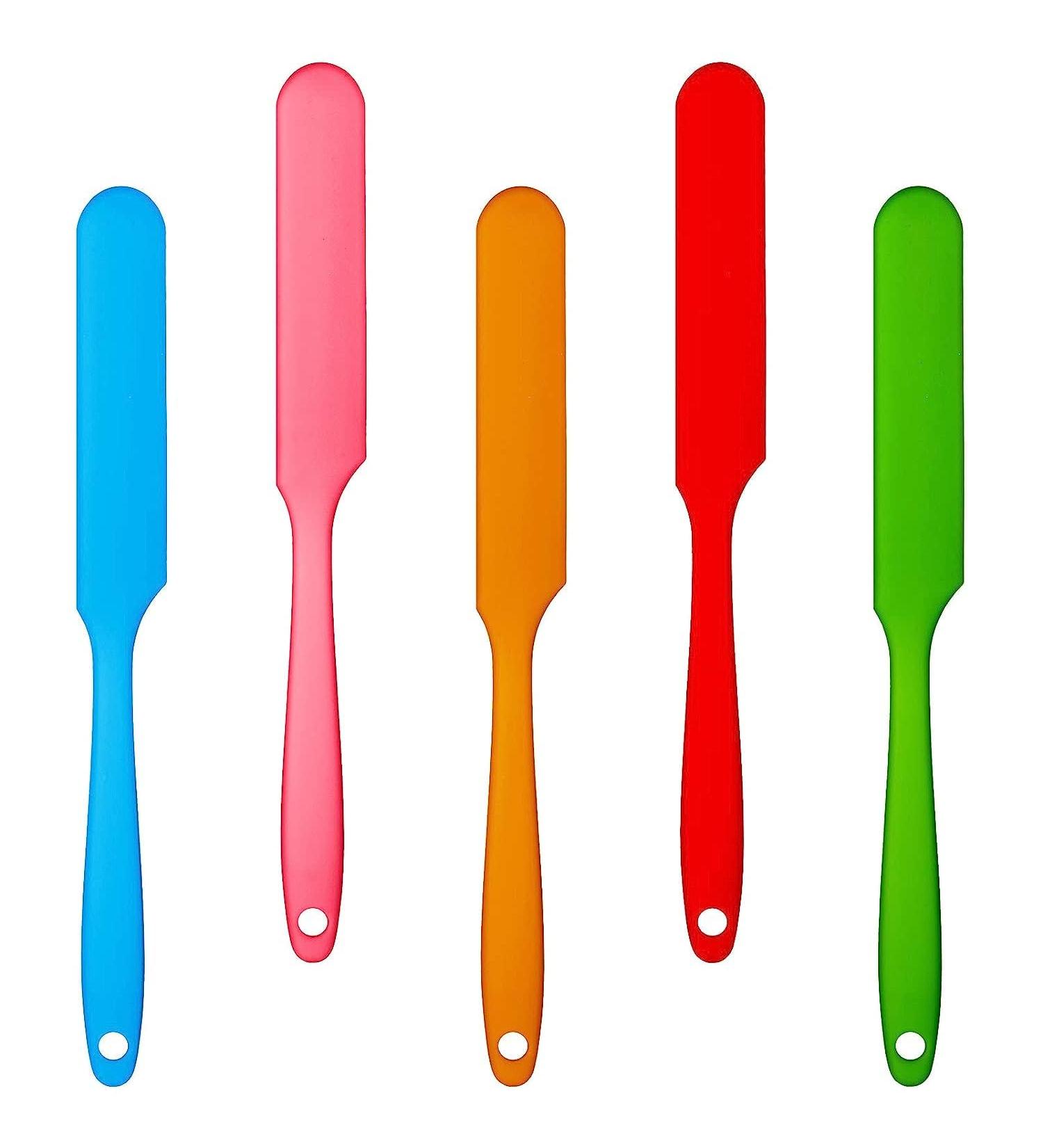 5 Pieces Non Stick Wax Spatulas Large Hard Wax Sticks Silicone Spatula Hair Removal Waxing Applicator Reusable Scraper for Home Salon Body Use 5 Colors - Buy Online on GoSupps.com