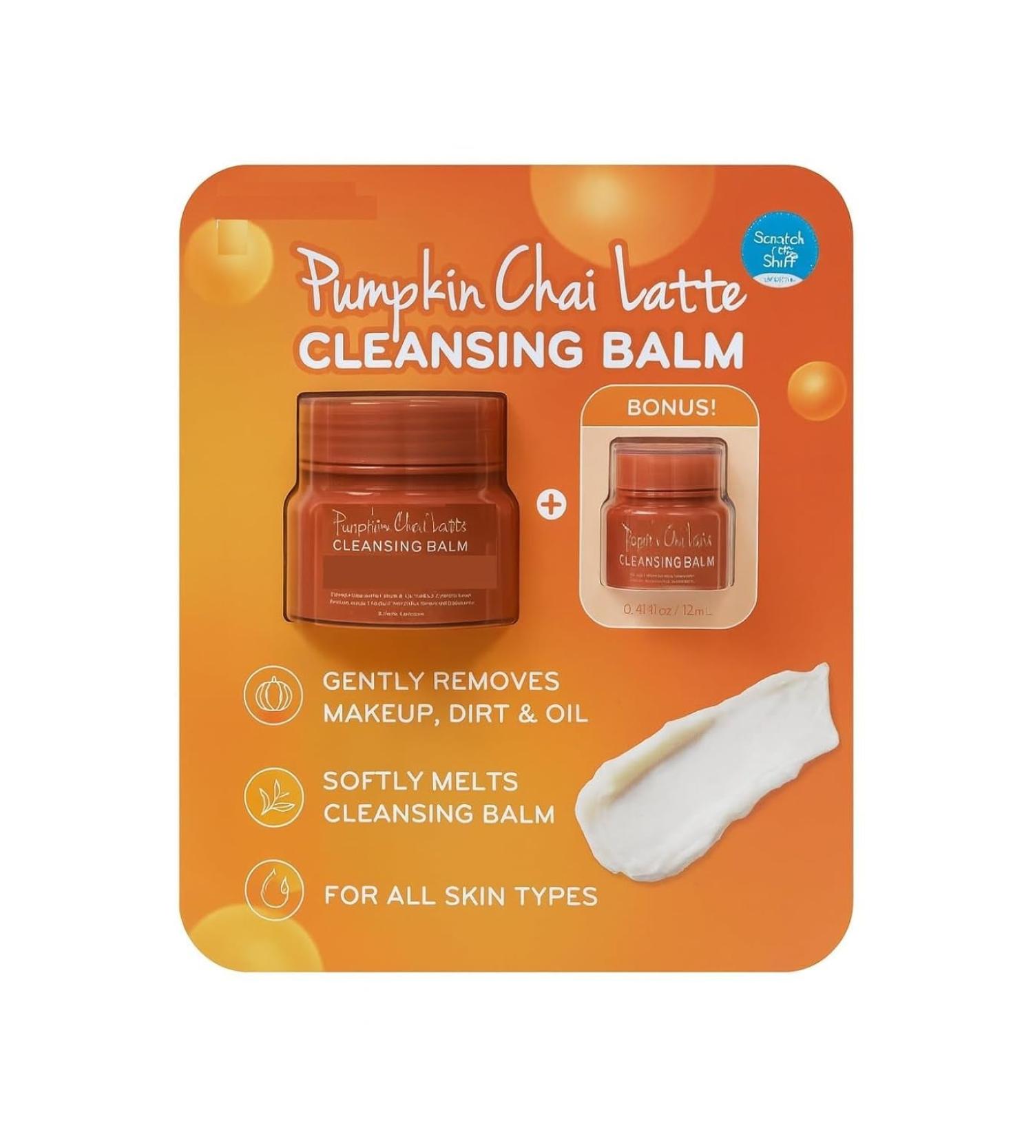 Pumpkin Chai Latte Cleansing Balm Bonus Travel Size Jar