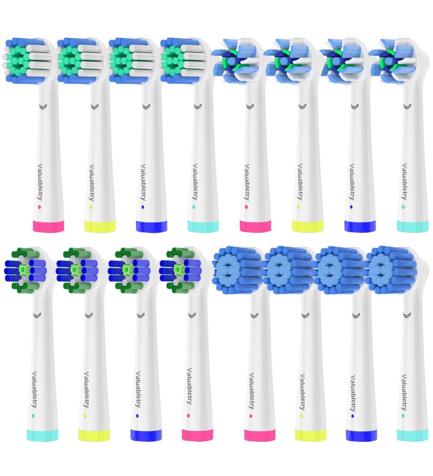 16 Compatible Supplement Brushes for Oral-B Electric Toothbrush - 4 Precision 4 Cross 4 3D Whitening & 4 Sensitive Clean - 1 Pack - Buy Online on GoSupps.com