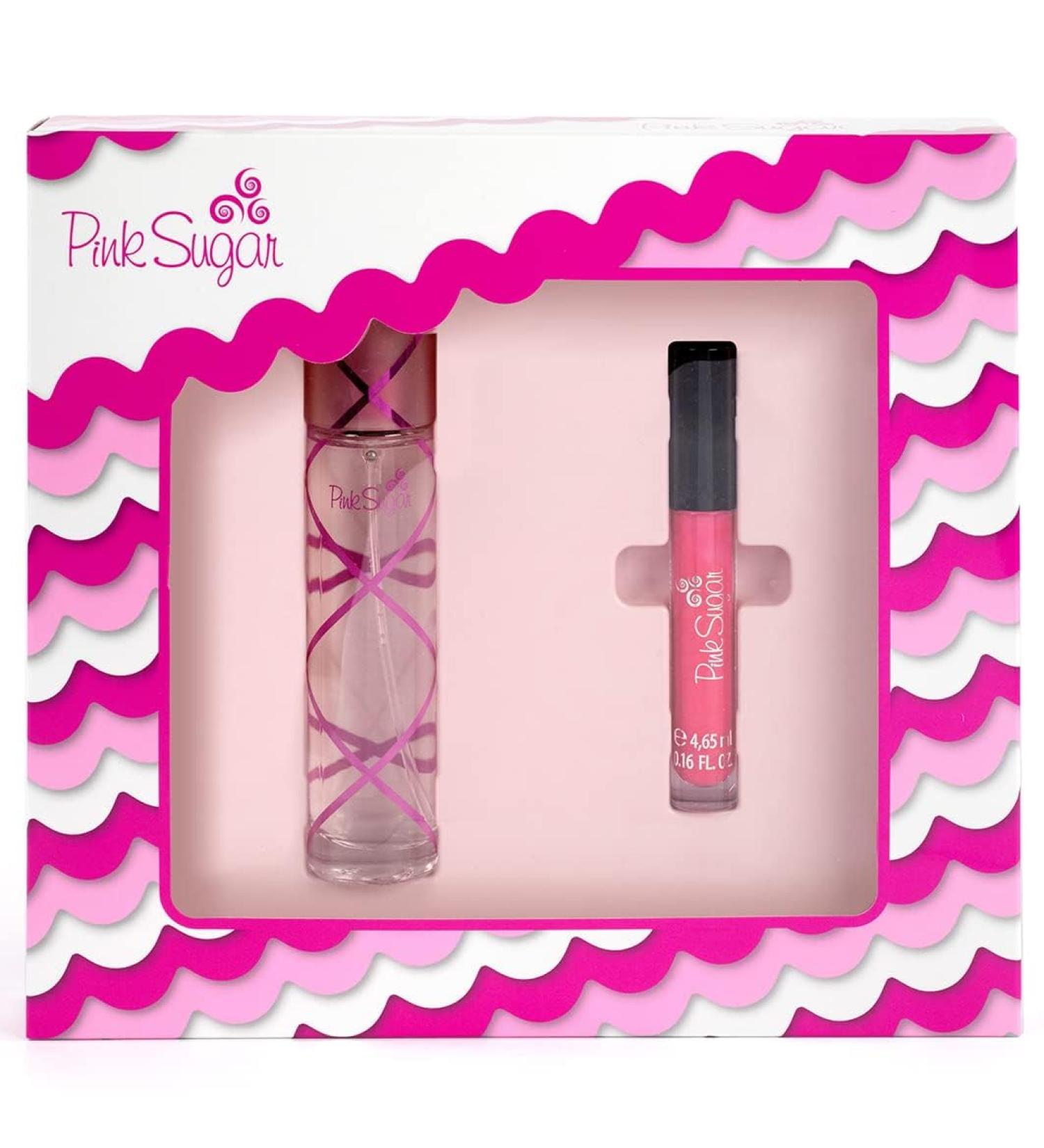 Pink Sugar Eau de Toilette Perfume for Women Floral + Fruity Scent Notes of Raspberry Cotton Candy and Vanilla Sweet and Sensual Fragrance 2 pc Set-1.7 Edt & Lip Gloss - Buy Online on GoSupps.com