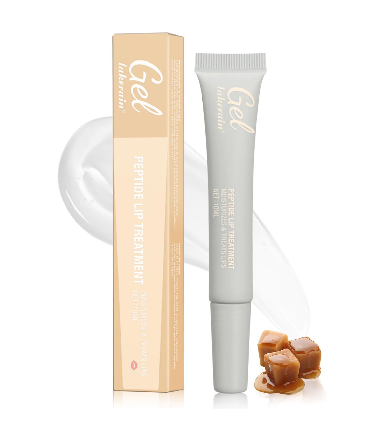 Erinde Clear Lip Balm - Hydrating Lip Treatment for Soft Smooth Lips | Natural Gloss Finish Fruit Flavour 0.33 oz - Salted Caramel 03 - Buy Online on GoSupps.com
