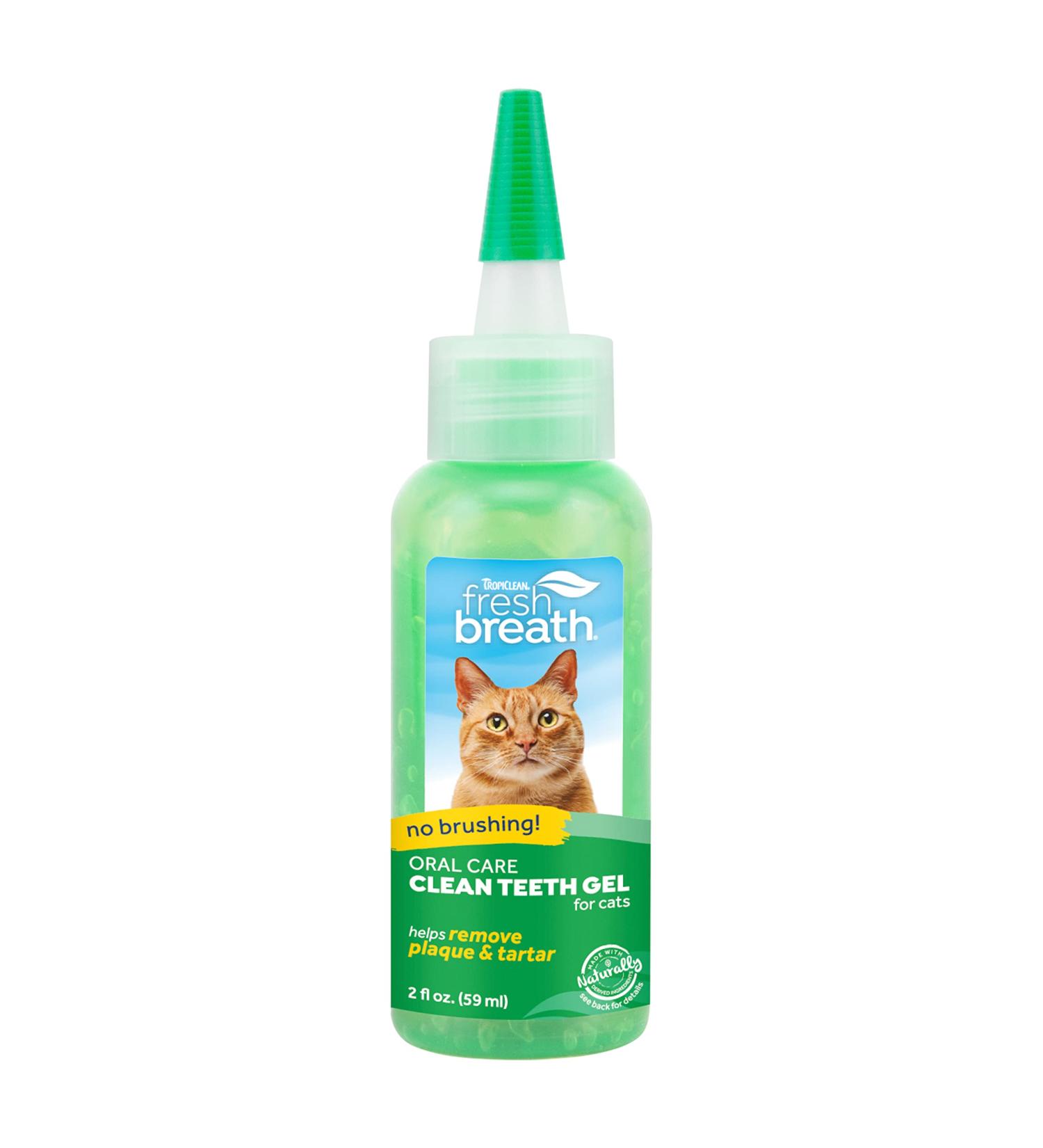 Fresh Breath by TropiClean No Brushing Clean Teeth Gel for Cats 2oz | Made in USA - Buy Online on GoSupps.com