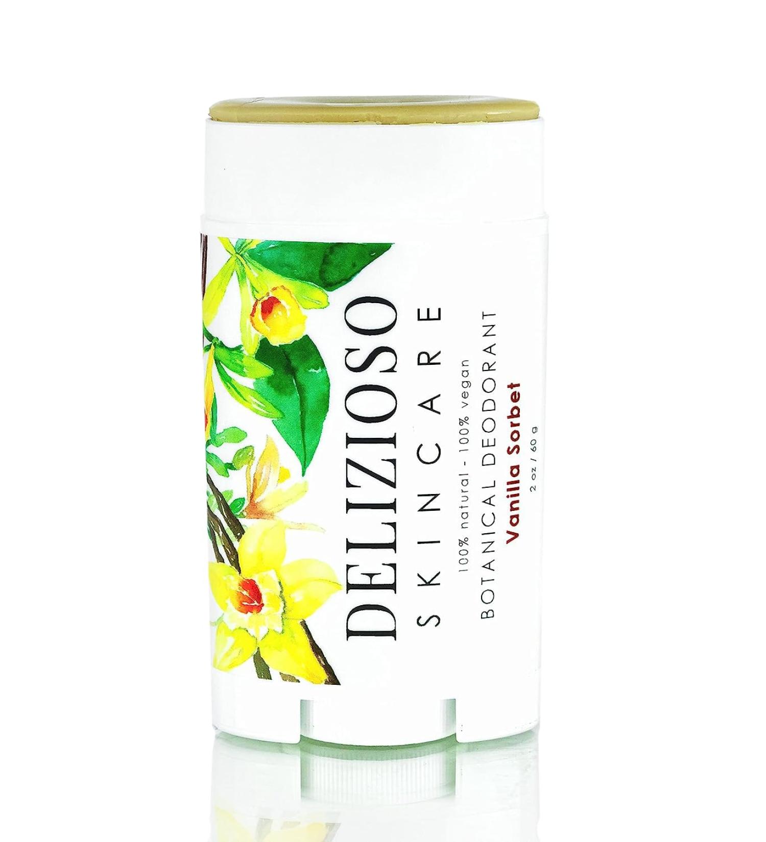 Delizioso Skincare Unisex Vanilla Sorbet Botanical Deodorant Balm Cruelty-Free Vegan 20 oz
