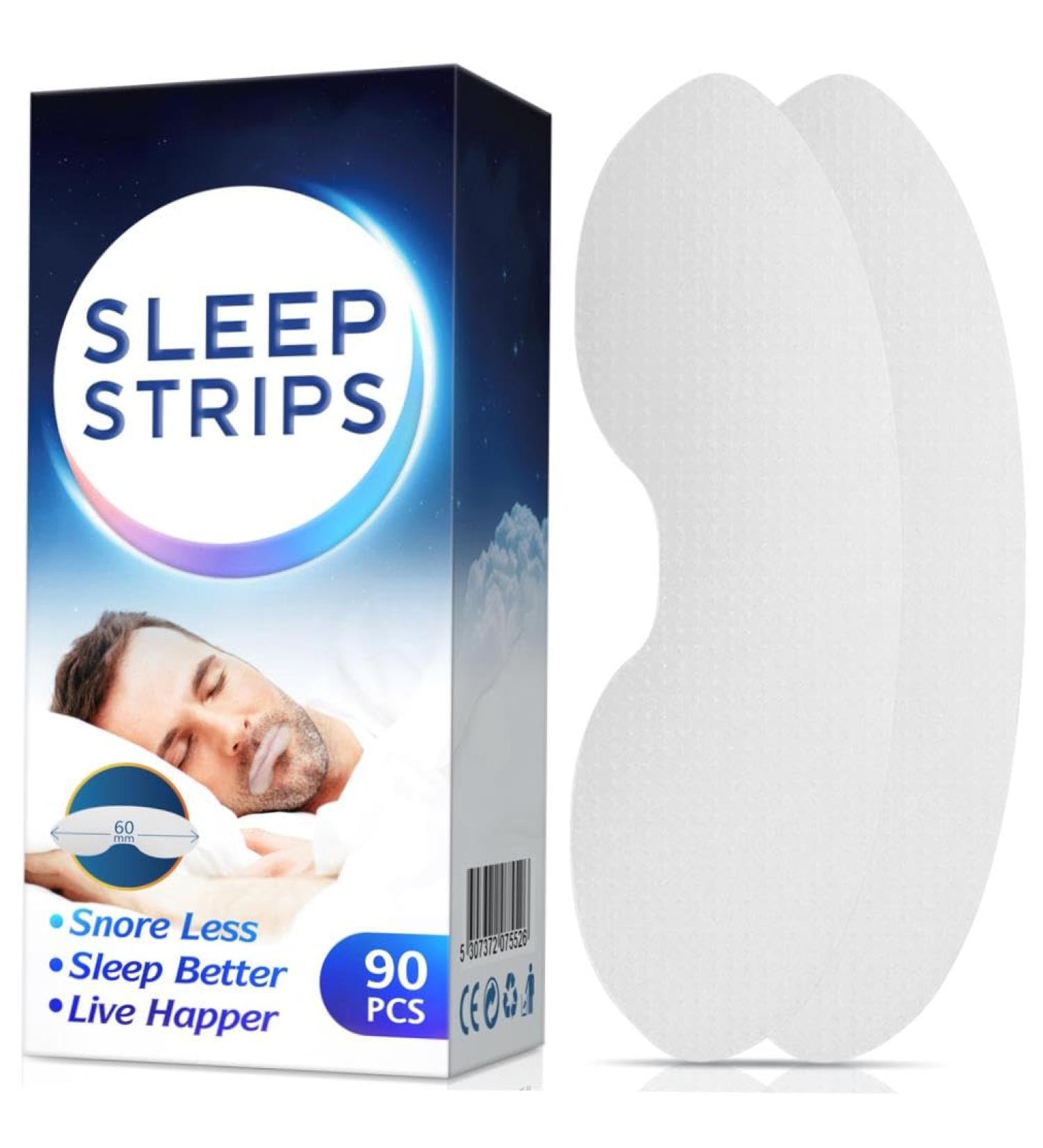 Silent Sleep Solution: Lip-Shaped Anti-Snoring Mouth Tape & Stickers | Reduce Snoring, Sleep Talk & Apnea with Sleep Aid Nasal Strips & Chin Strap - Snoring Solutions & Devices - Buy Online on GoSupps.com