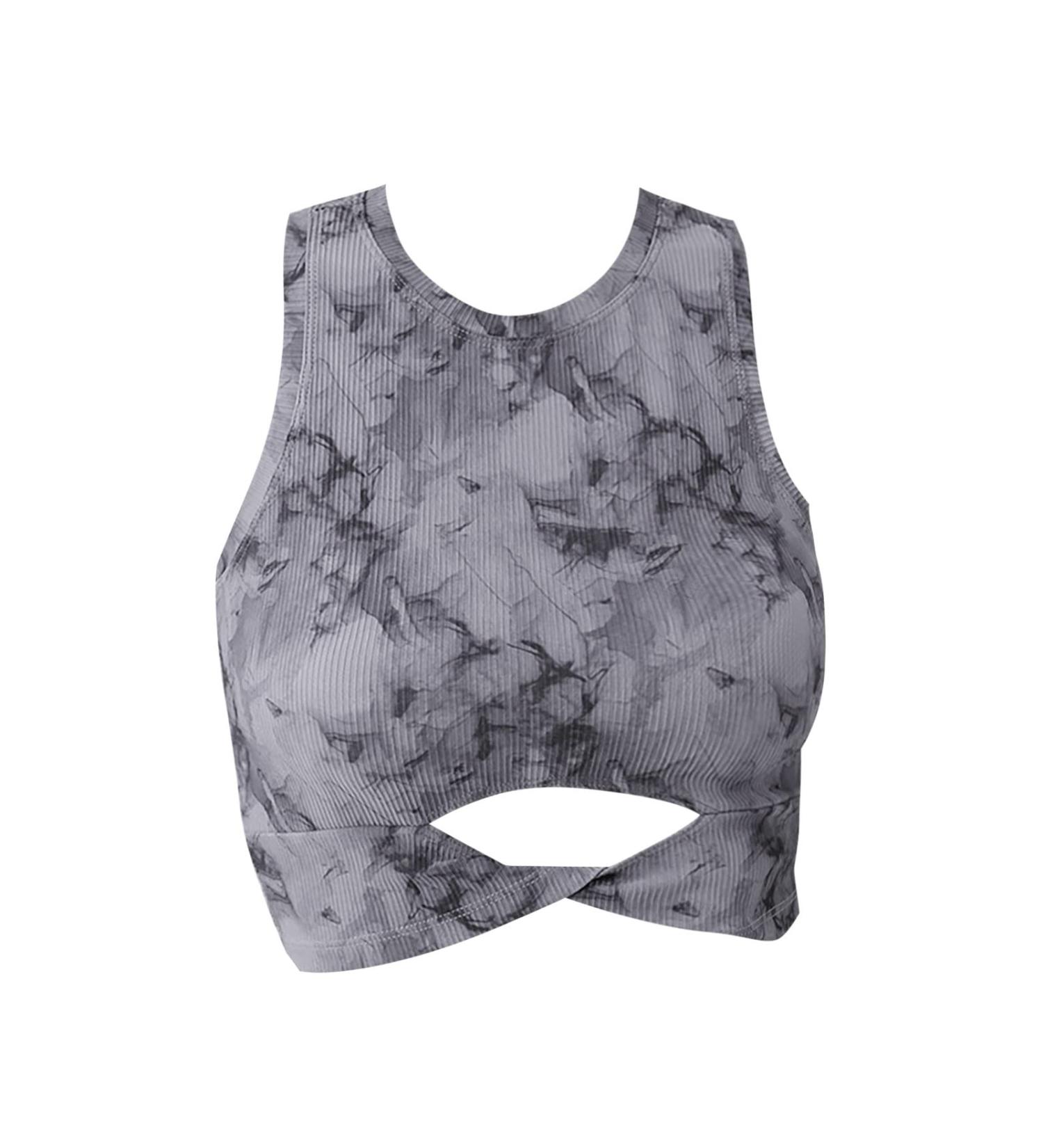 RTDGCV Fast Drying Yoga Tank Top with Turtleneck & Batik Pattern | Women s Push Up Padded Sport Bra B XL - International Shipping Available - Buy Online on GoSupps.com
