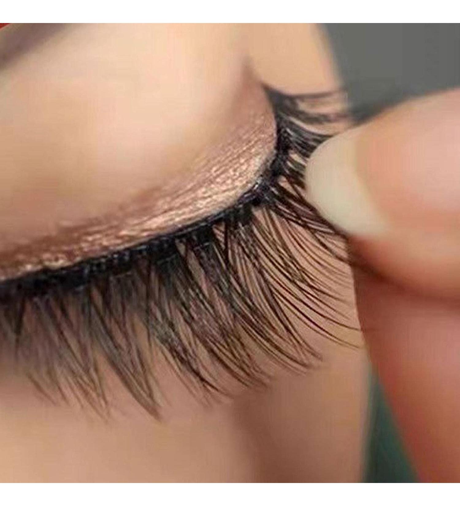 40 Pieces Black Fake Eyelash Adhesive Strips - Natural Wispy Lashes - Waterproof Self-Adhesive Eyelash Extensions - Convenient Supplies for All - Buy Online on GoSupps.com