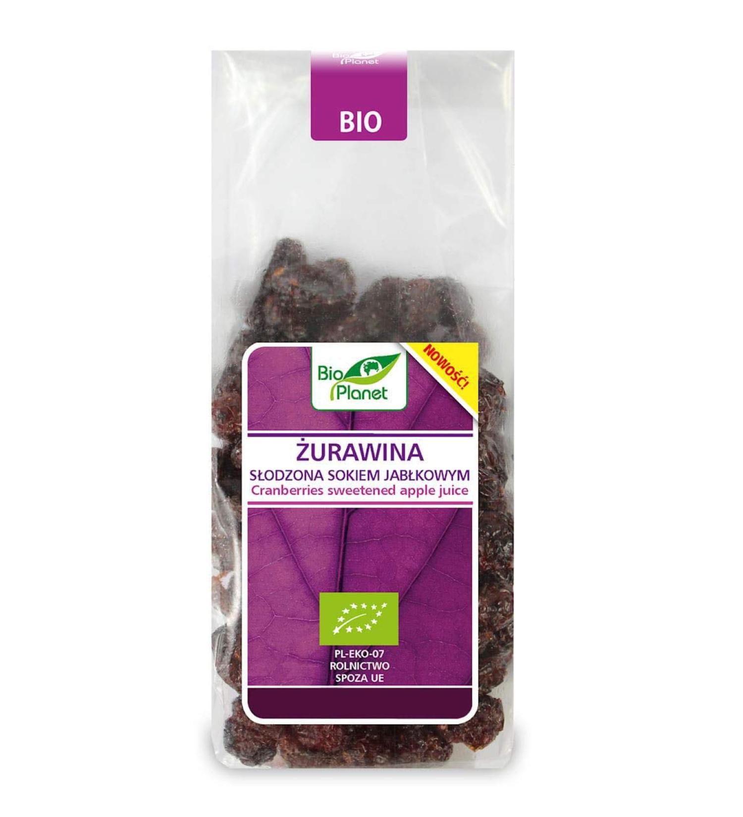 Sweet cranberries with apple juice ORGANIC 100g - BIO PLANET