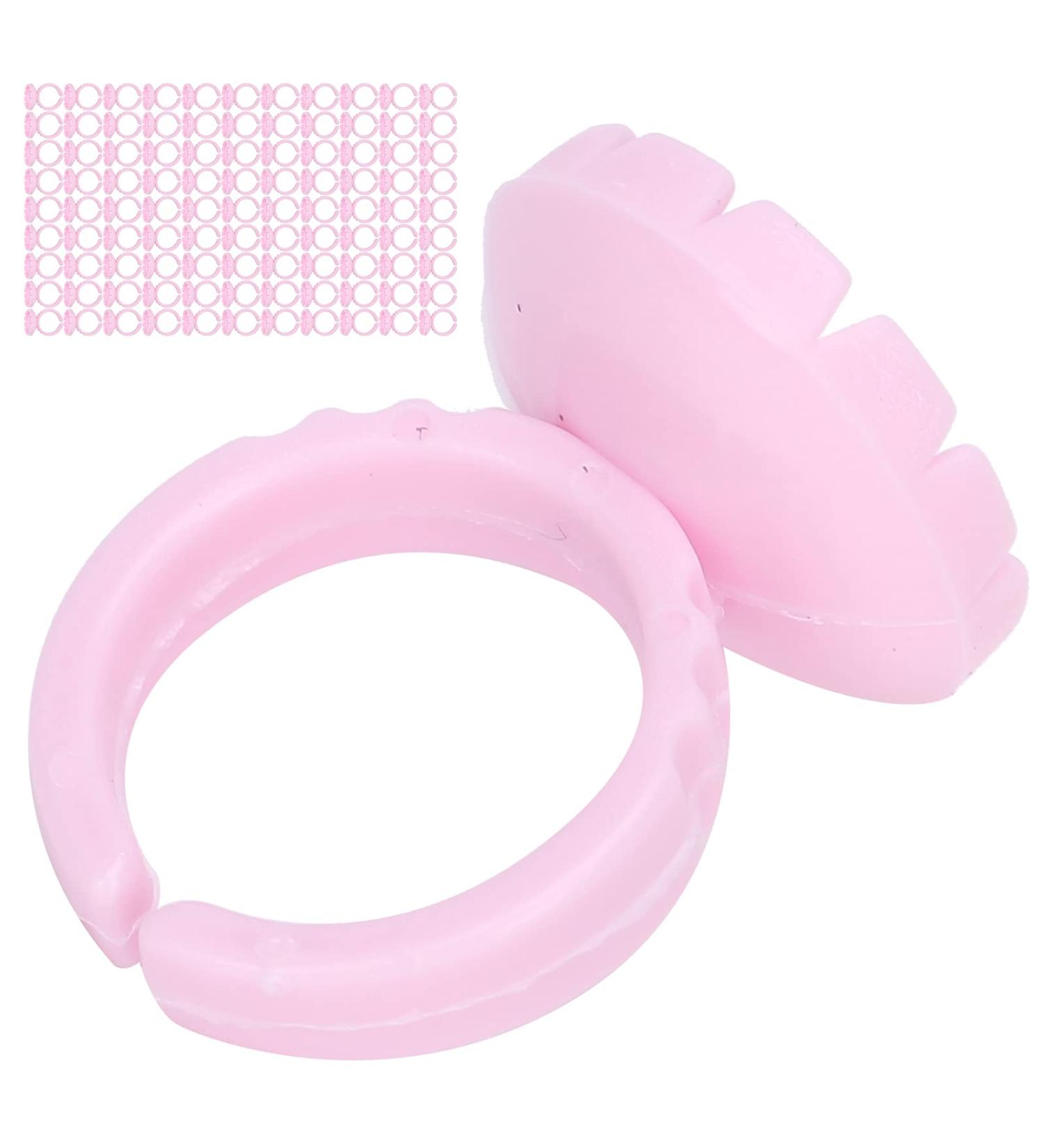 Eyelash Extension Glue Ring Cup 1.5cm / 0.6in Stable Wearing Easy To Wear Eyelash Glue Ring Cup Strong Flexibility for Professional Use(Pink 100 pcs a pack) - Buy Online on GoSupps.com