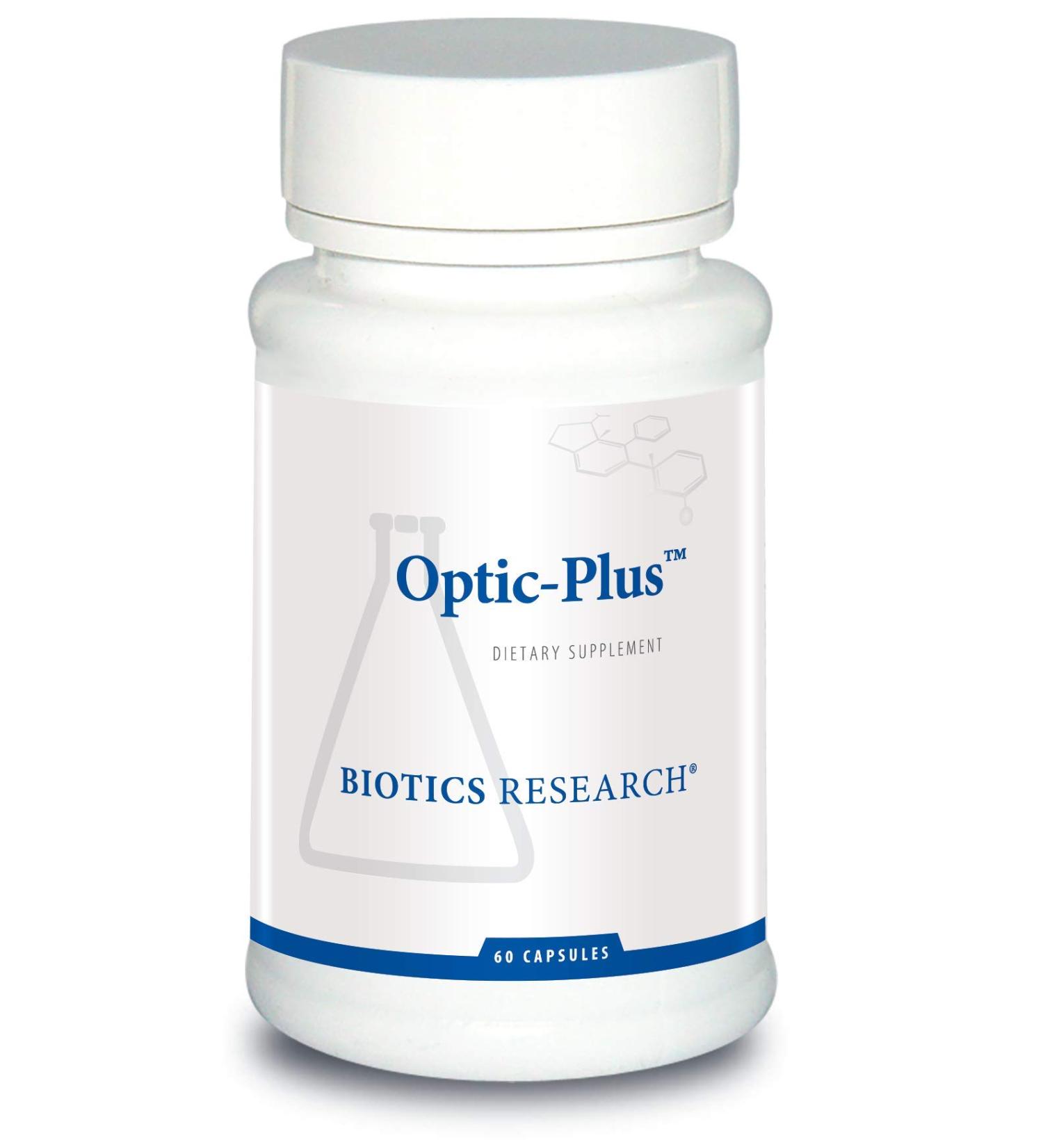 Biotics Research Optic Plus Eye Vitamin & Mineral Support Supplement with Lutein and Zeaxanthin Healthy Retinal Tissue and Vision 60 Capsules - Buy Online on GoSupps.com