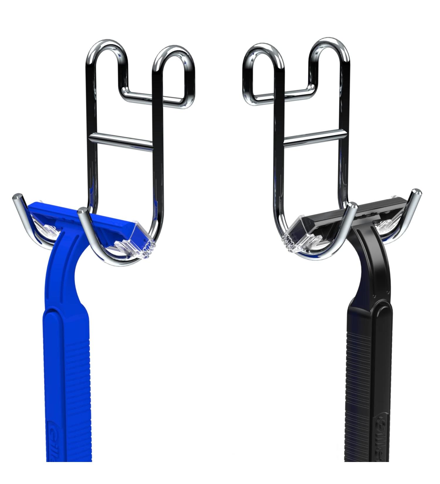 Starich Shower Caddy Hooks & Razor Holders - Durable Shower Hooks for Luffa & Razors - Silver 2 Open Design - Buy Online on GoSupps.com