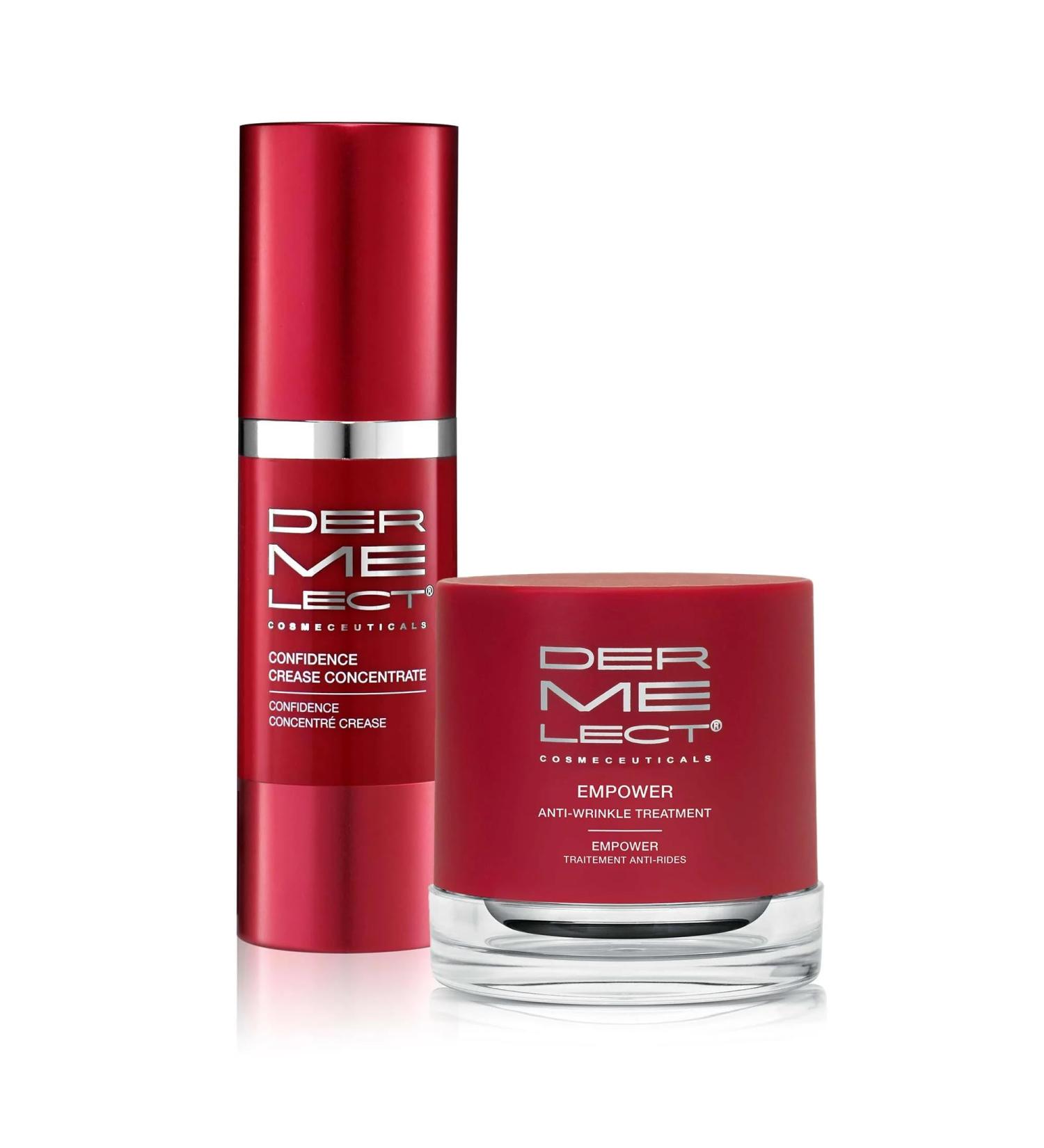 Dermelect MUST-HAVE ANTI-AGING DUO (Dermelect Confidence Crease Concentrate & Dermelect Empower Anti-Wrinkle Treatment for Face) - Buy Online on GoSupps.com
