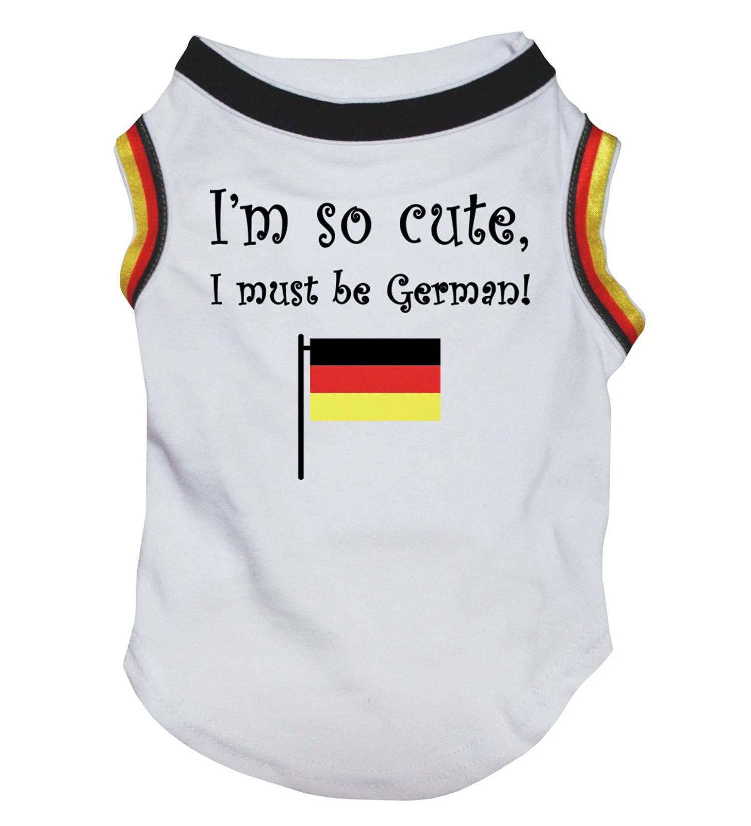 Petitebelle I'm So Cute I Must Be German Puppy Dog Shirt - White/Flag X-Large - Perfect for Dog Lovers - Buy Online on GoSupps.com
