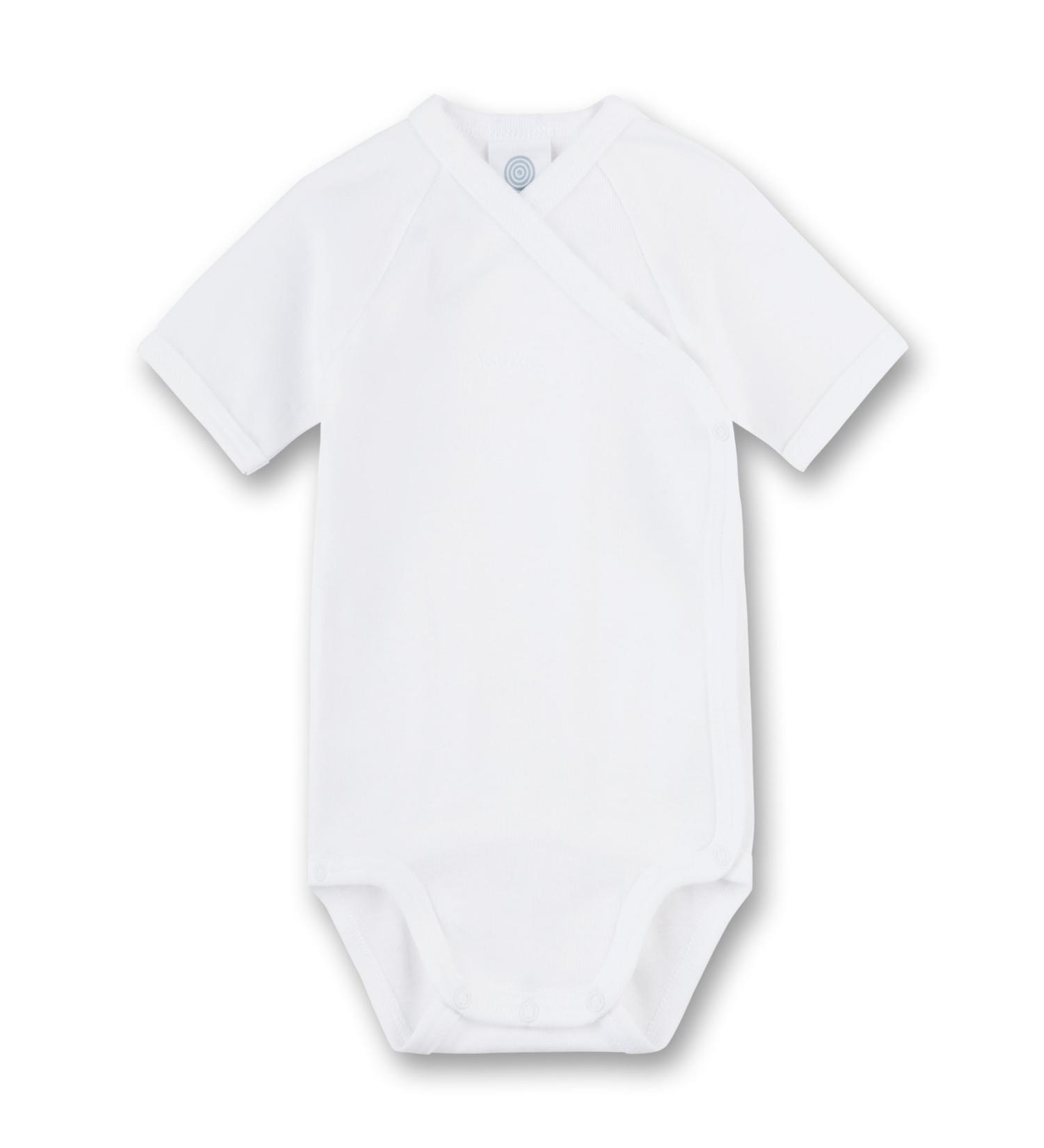 Sanetta wrap bodysuit half sleeve | Sustainable and cute wrap bodysuit for babies made from organic cotton. Baby wrap bodysuit 56