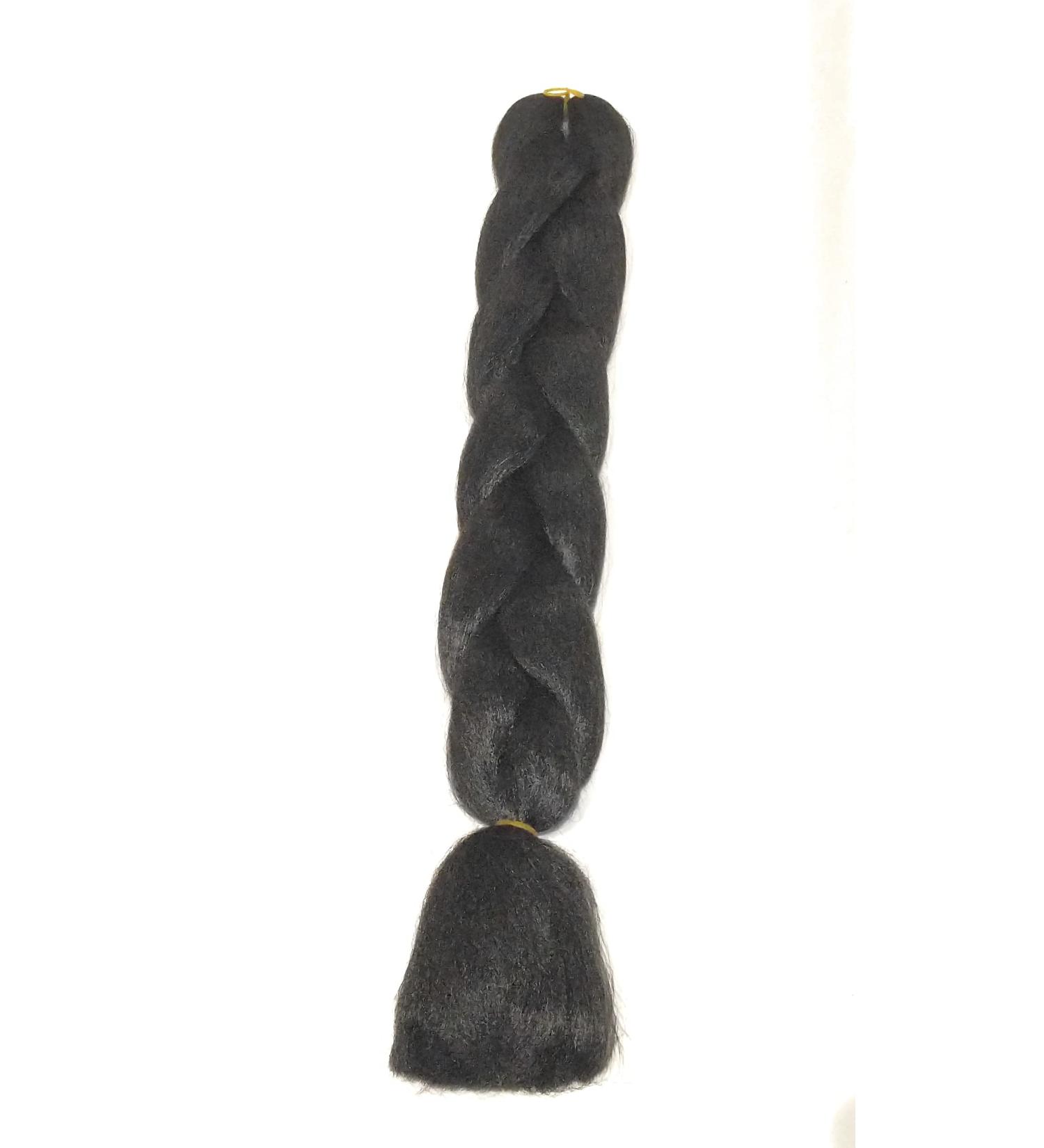 24 inch Ombre Kanekalon Jumbo Braid Synthetic Braiding Hair Extensions 100g (1pc black 1b)
