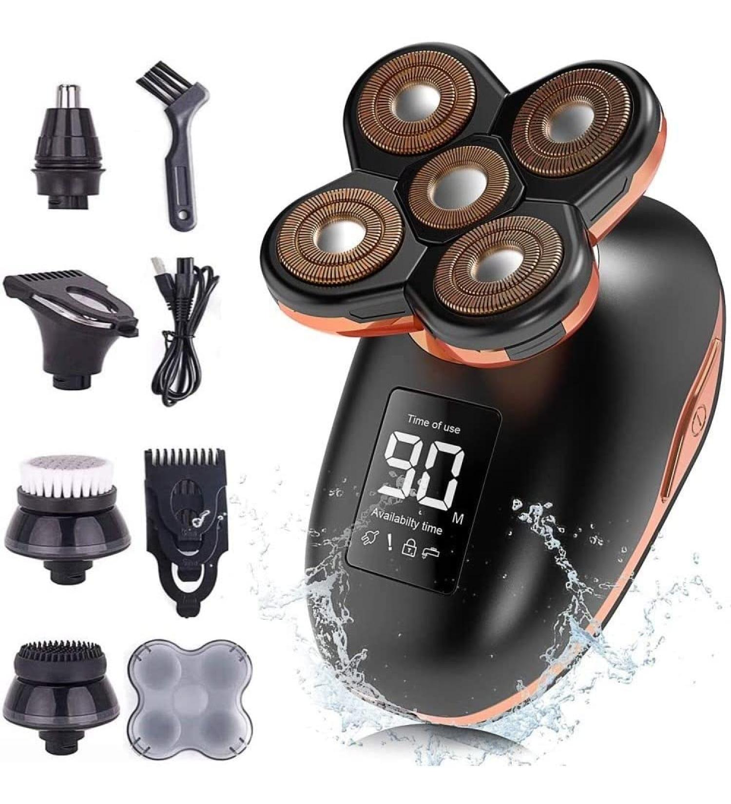 Buy 5D Floating Electric Razor for Men - 5 in 1 Grooming Kit with LED Display USB Rechargeable & Portable Shaver - Perfect Beard & Hair Trimmer - Buy Online on GoSupps.com