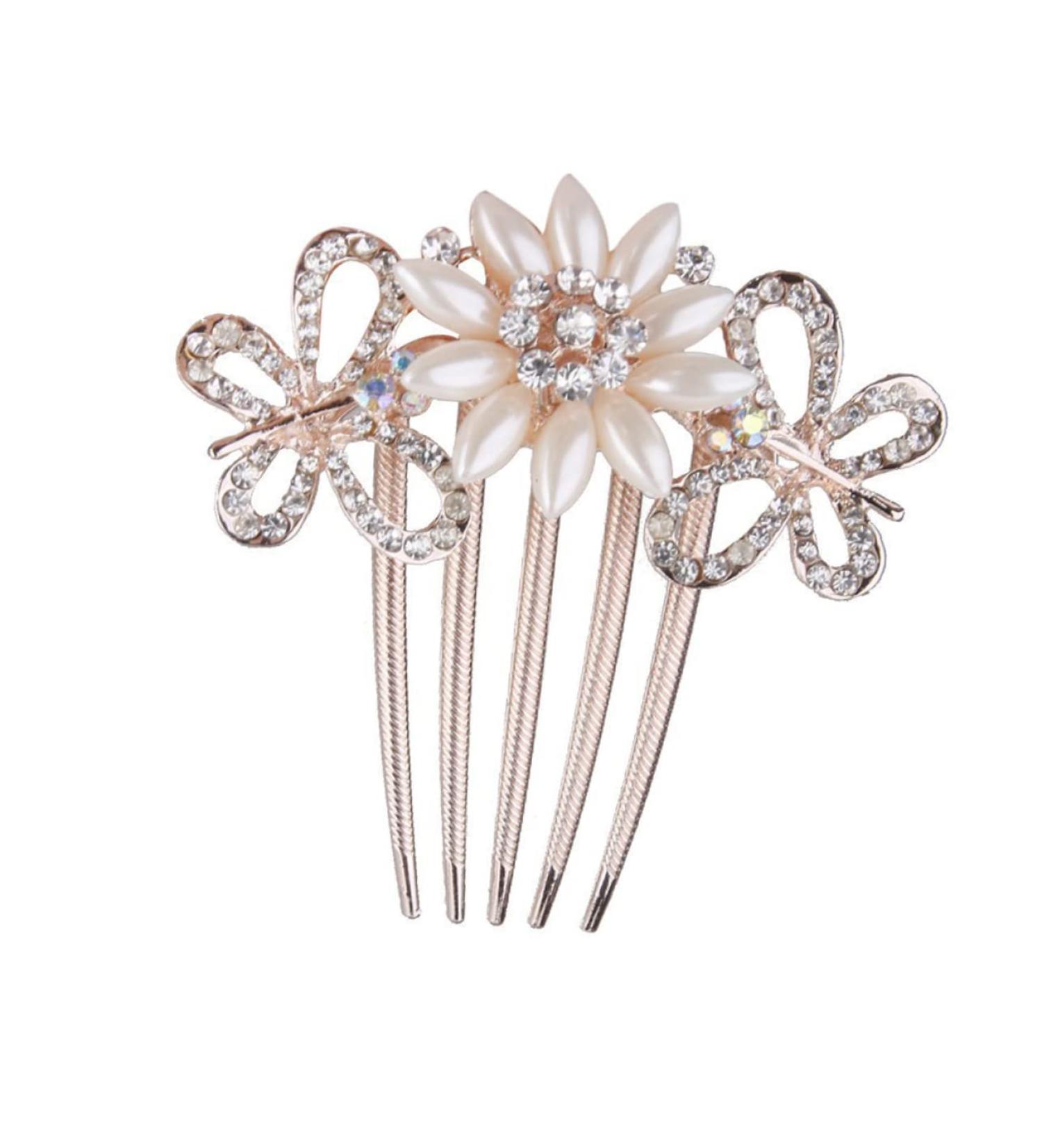 DOITOOL Crystal Bride Clip Pearl Hair Accessories Bridal Hair Comb Hair Jewels for Women Hair Clip Womens Hair Accessories Women Hair Accessories Bride Hair Comb Wedding Women's - Buy Online on GoSupps.com