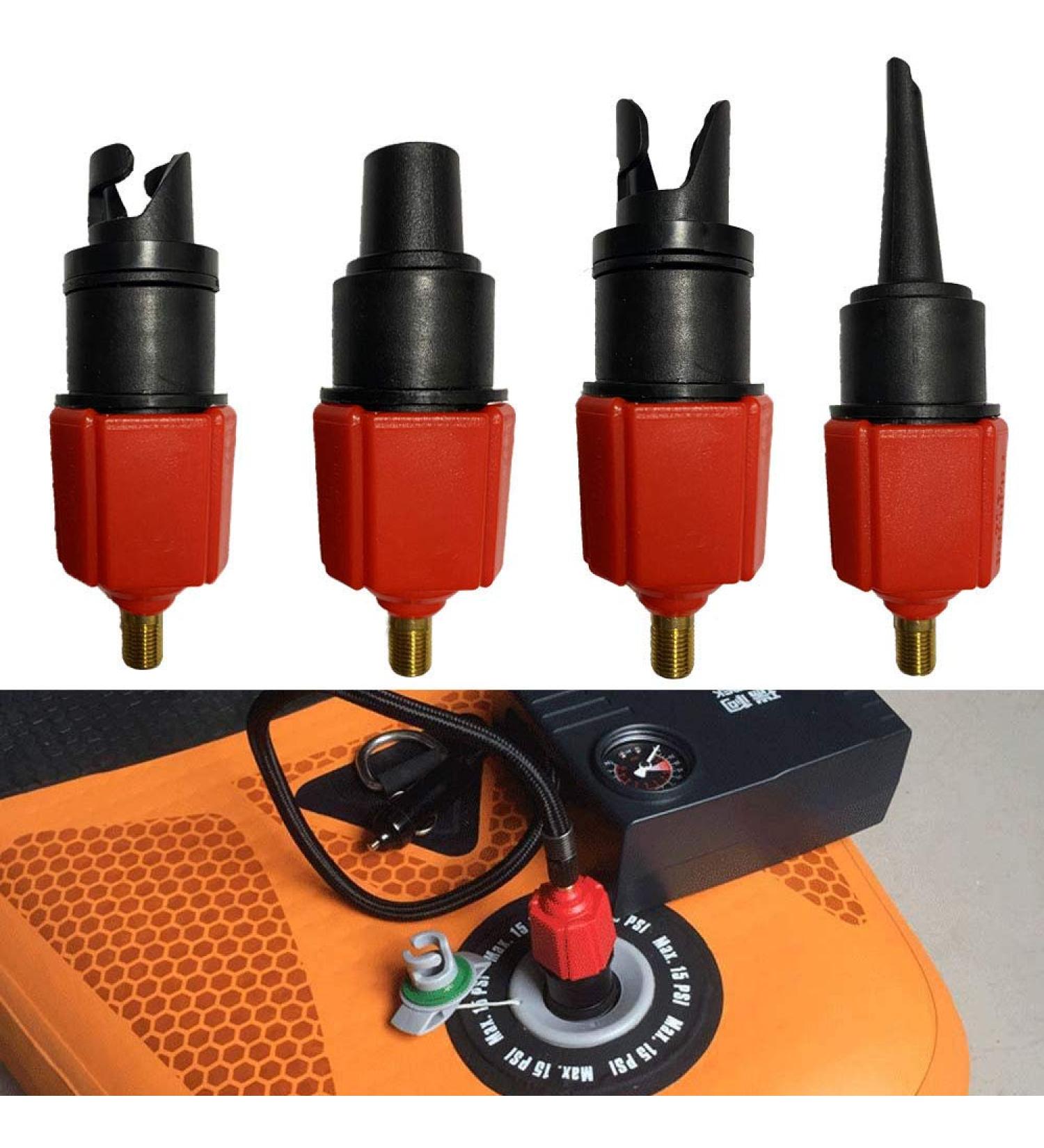 PeSandy Inflatable SUP Pump Adaptor | Multifunction Valve Adapter for Paddle Boards, Boats & Inflatables - Red - Buy Online on GoSupps.com