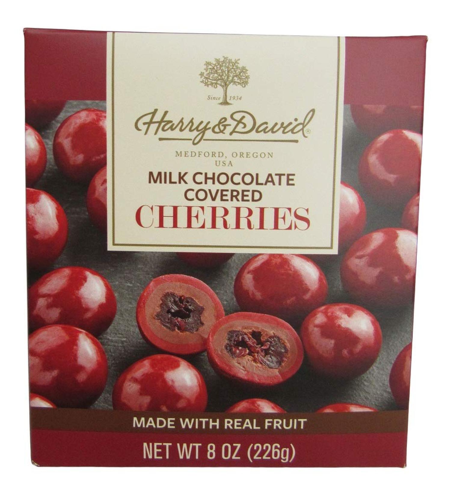 Harry and David, Milk Chocolate Covered Cherries, 8 ounces. 8 Ounce (Pack of 1)