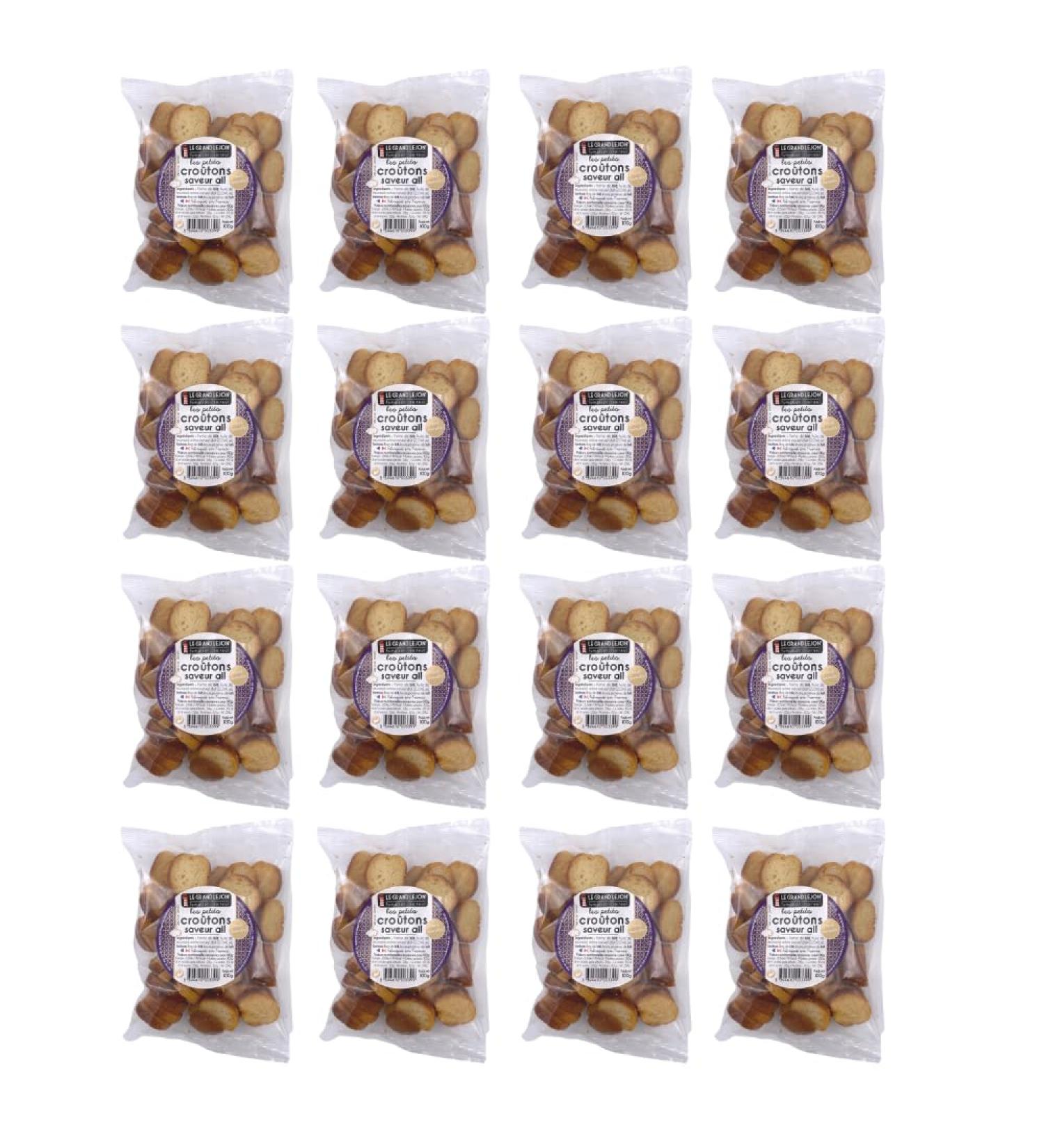 Le Grand Lejon Garlic Croutons 100g x 16 - Buy Online on GoSupps.com