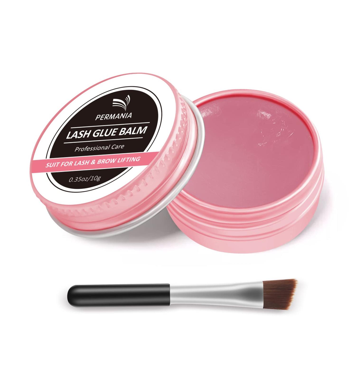 PERMANIA Lash Lift Balm Glue - 0.35oz/10g Strong Viscosity Adhesive for Lash Perm Kit (Rose) - Buy Online on GoSupps.com