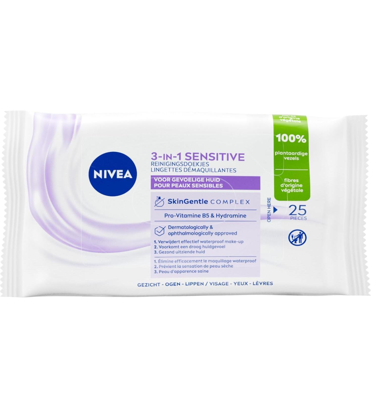  NIVEA NIVEA Cleansing Makeup Remover Wipes for Sensitive Skin - Enriched with Dexpanthenol - 25 Wipes - Buy Online on GoSupps.com