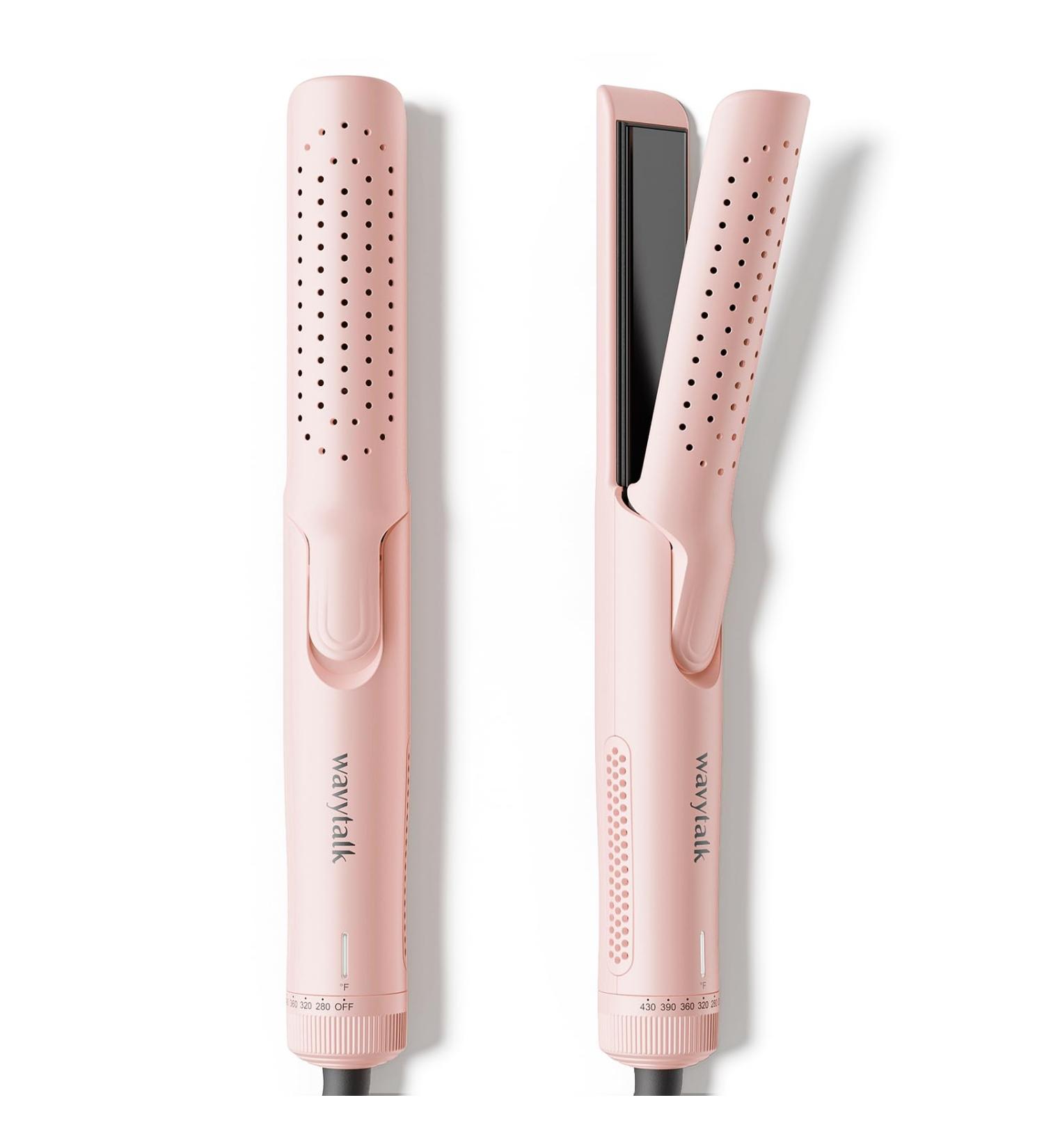 Wavytalk 1 Inch Curling Iron & Hair Straightener 2-in-1 | Airflow Styler with 360 Cooling | Perfect Curls for All Hair Types - Pink - Buy Online on GoSupps.com