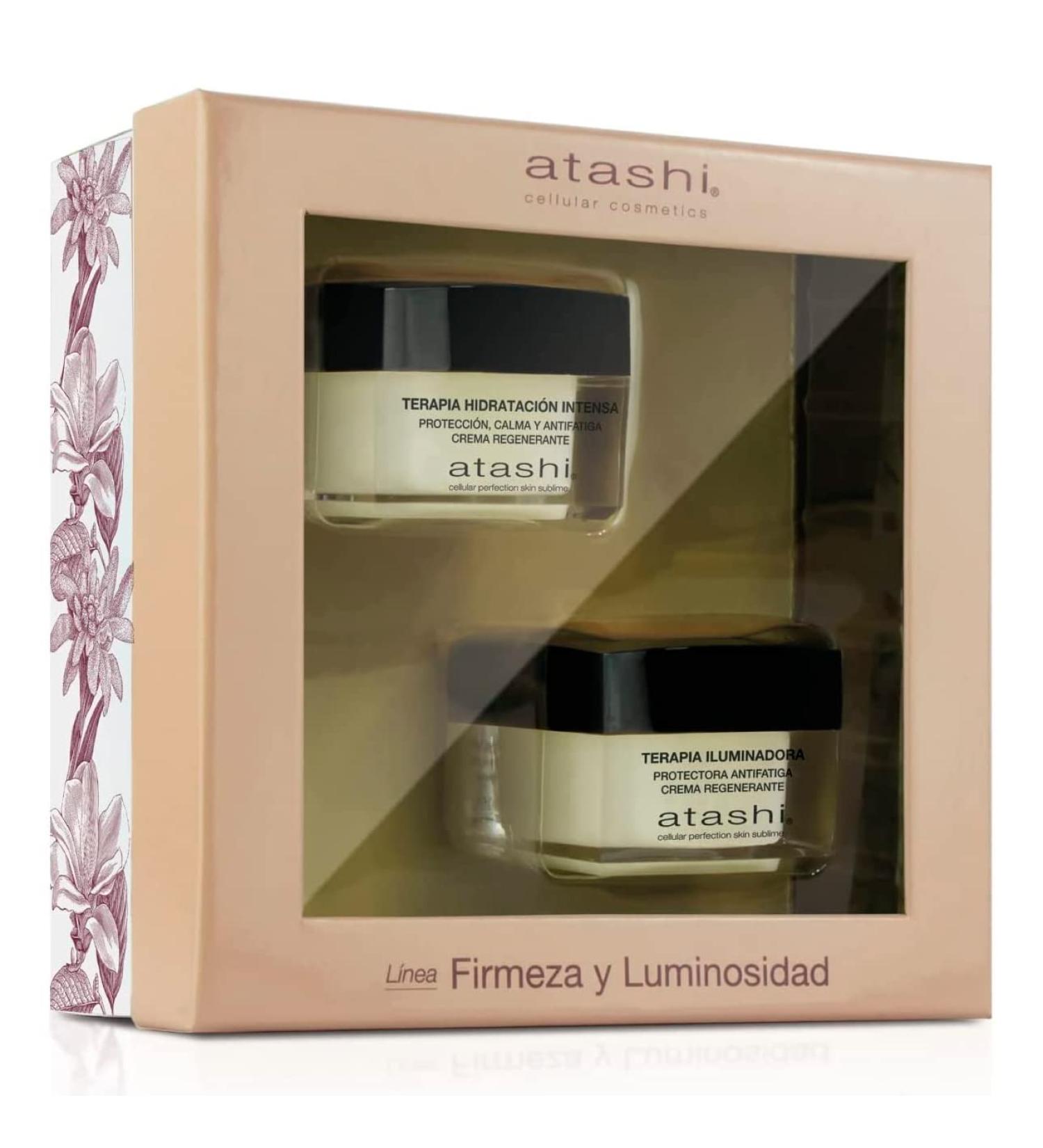 atashi | Gift Set | Intensive Moisturizing Therapy + Anti-Fatigue Illuminating Cream | 50ml + 50ml - Buy Online on GoSupps.com