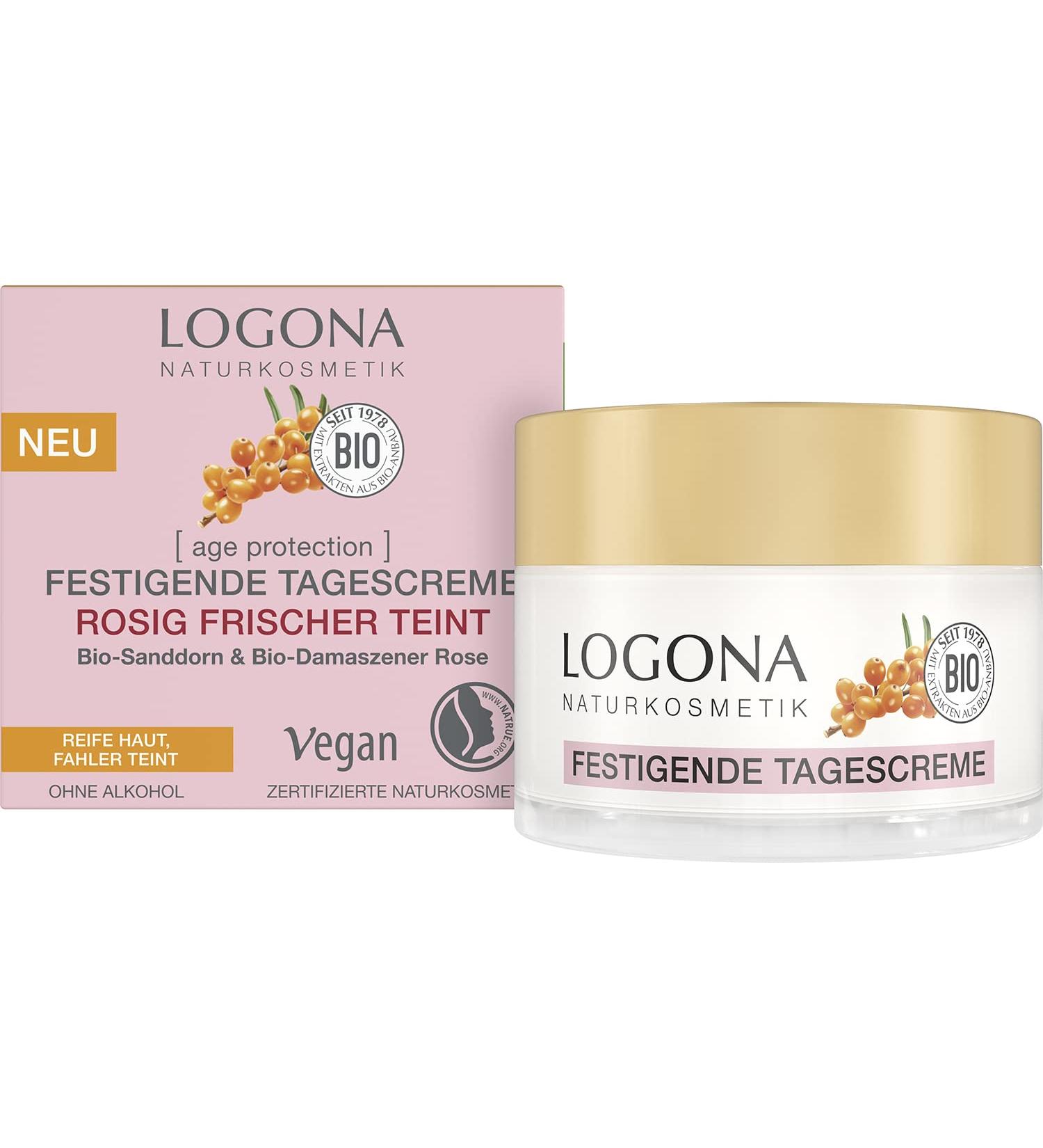 LOGONA Naturkosmetik Anti-aging cream for mature and mature skin - Day cream with organic sea buckthorn and organic Damascus rose water - 50 ml - Buy Online on GoSupps.com