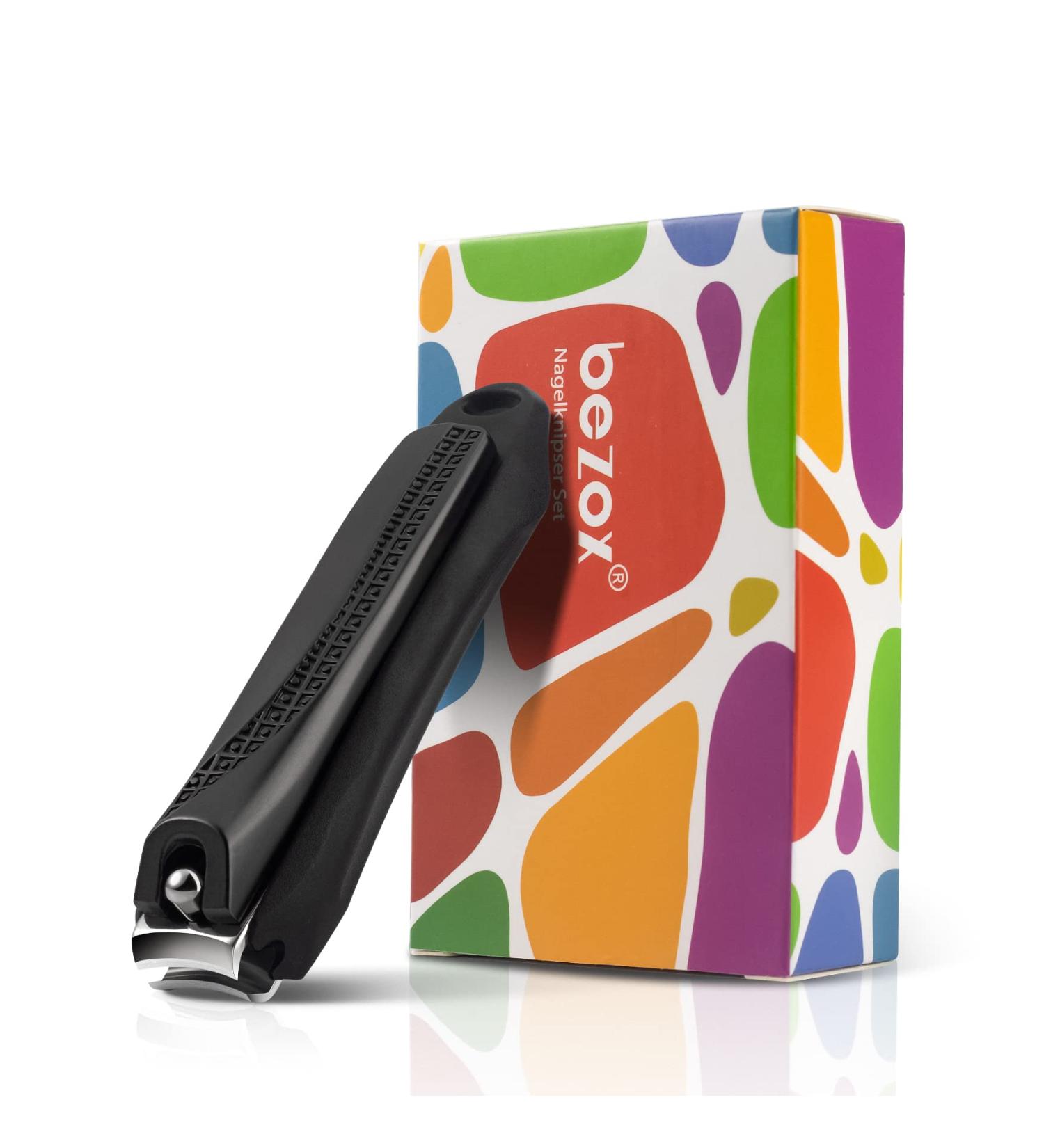 Bezox Nail Clipper with Catcher & Built-in File - Splash-Free Finger Nail Cutter for Perfect Manicure | International Shipping Available - Buy Online on GoSupps.com