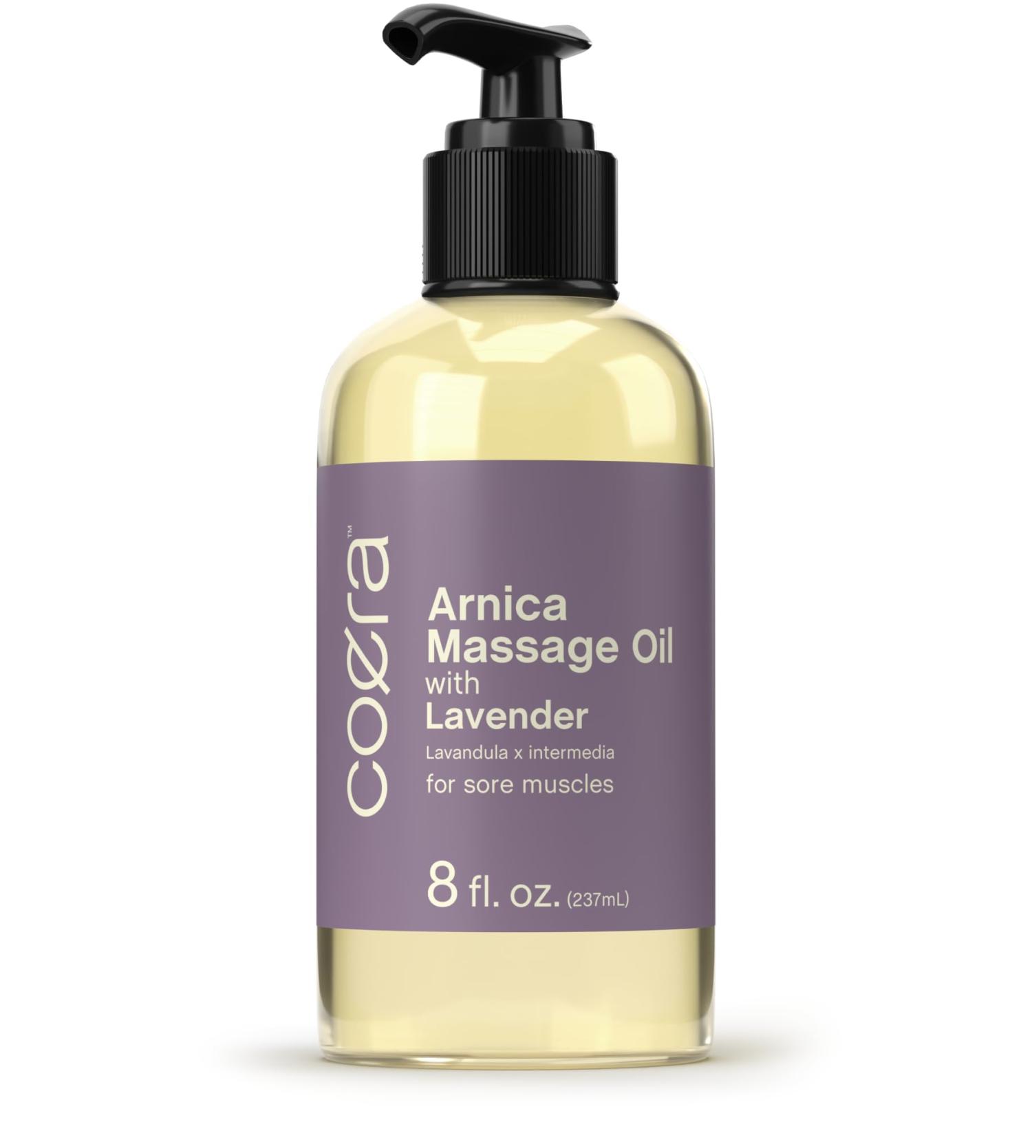 Arnica Massage Oil with Lavender 8 fl oz | Soothe Sore Muscles | Paraben-Free SLS-Free Fragrance-Free - Buy Online on GoSupps.com